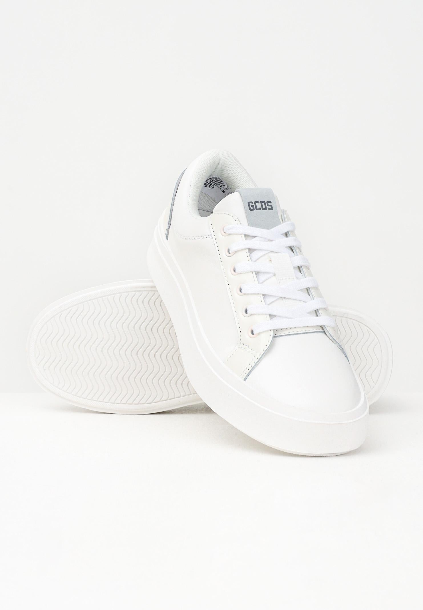 GCDS Sneakers bianche da uomo con stampa logo B1EU4202AB3 10 GCDS