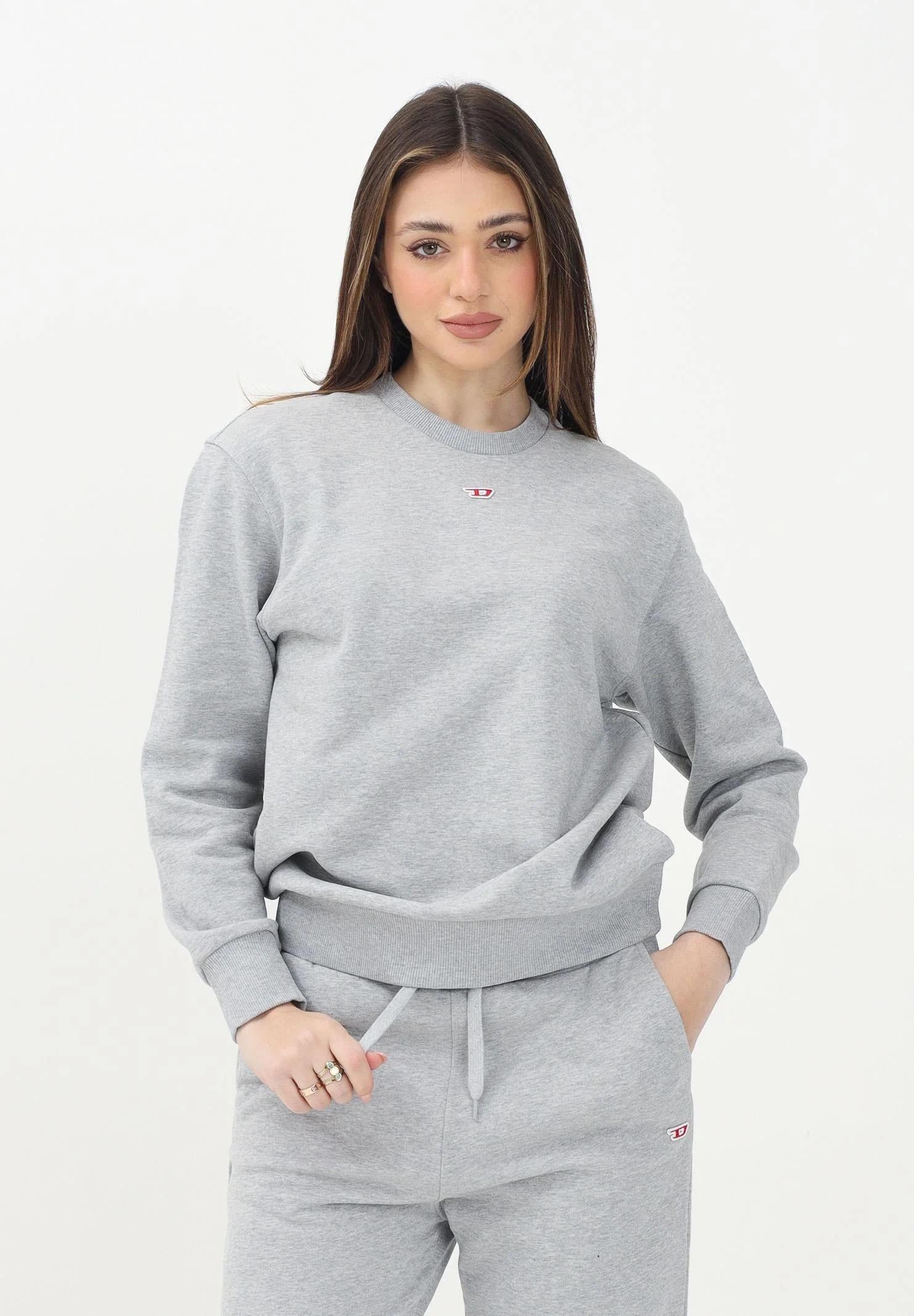 DIESEL Felpa girocollo Sginnd Over grigia per donna, ragazzi e bambini J022340GEAD K963 DIESEL