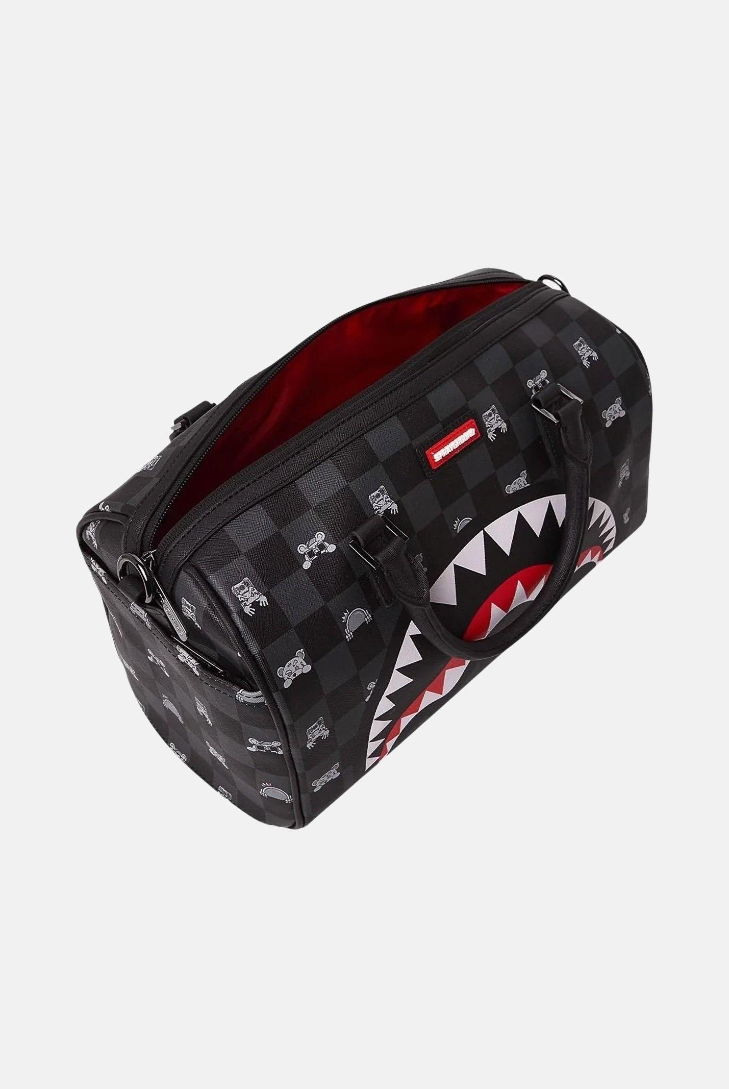 SPRAYGROUND Borsone GRAY PEEKING CHARACTER CHECK nero per uomo e donna 910D8911NSZ . SPRAYGROUND