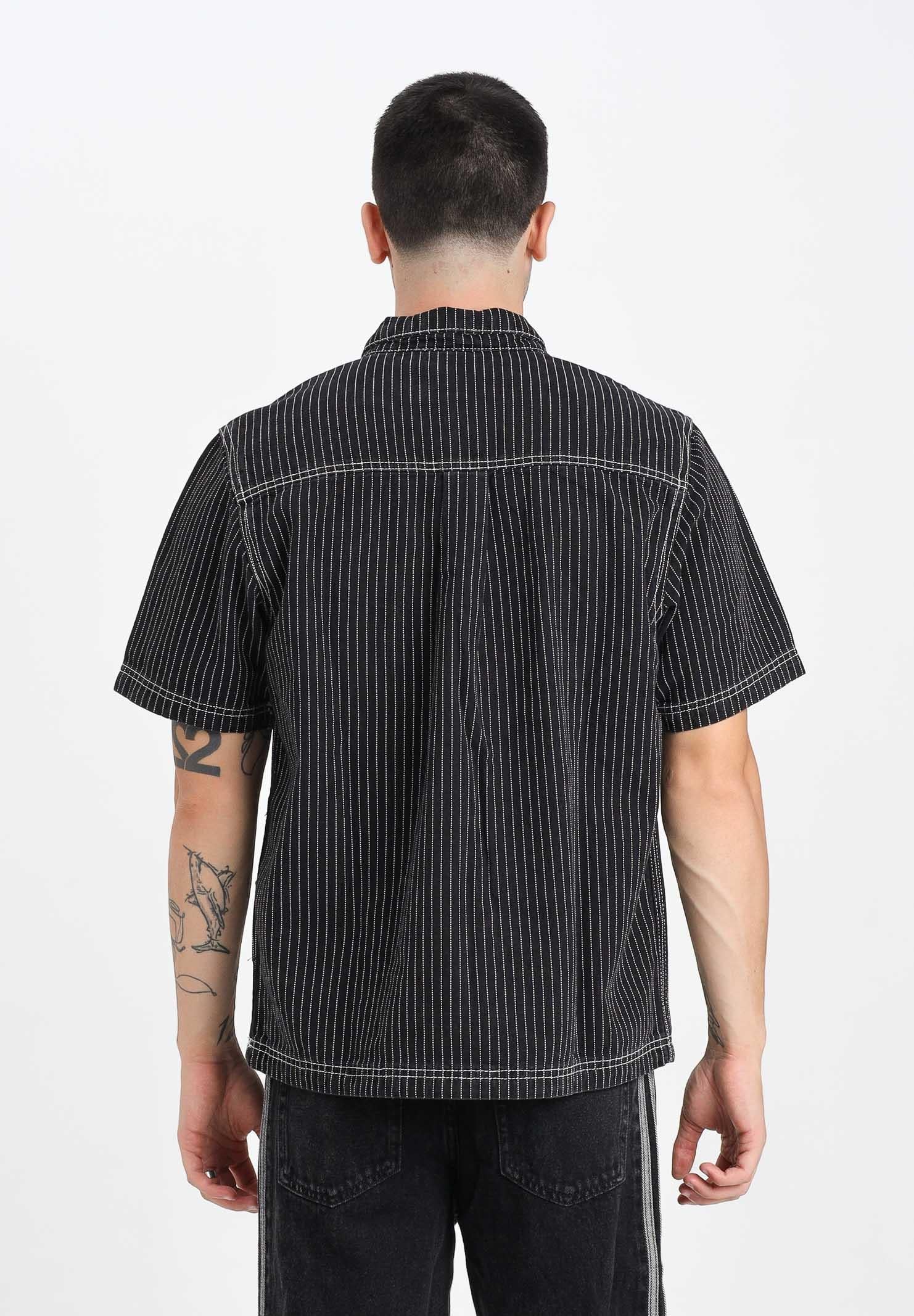 ADIDAS ORIGINALS Camicia Wabash Loose in denim nero da uomo JW0171 ADIDAS ORIGINALS