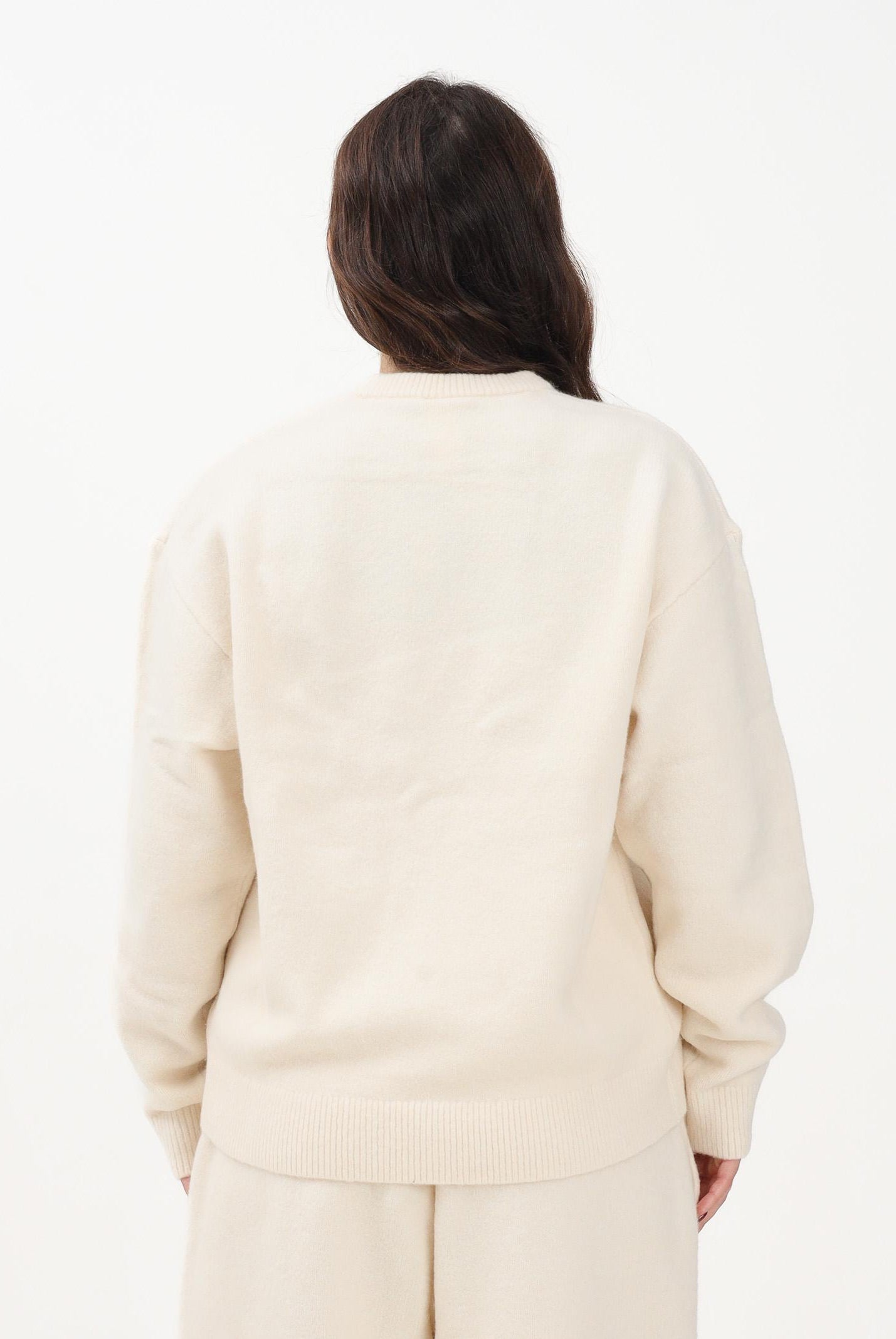 ADIDAS ORIGINALS Maglione girocollo Athletic Dept Knitted panna da donna KF2339 . ADIDAS ORIGINALS