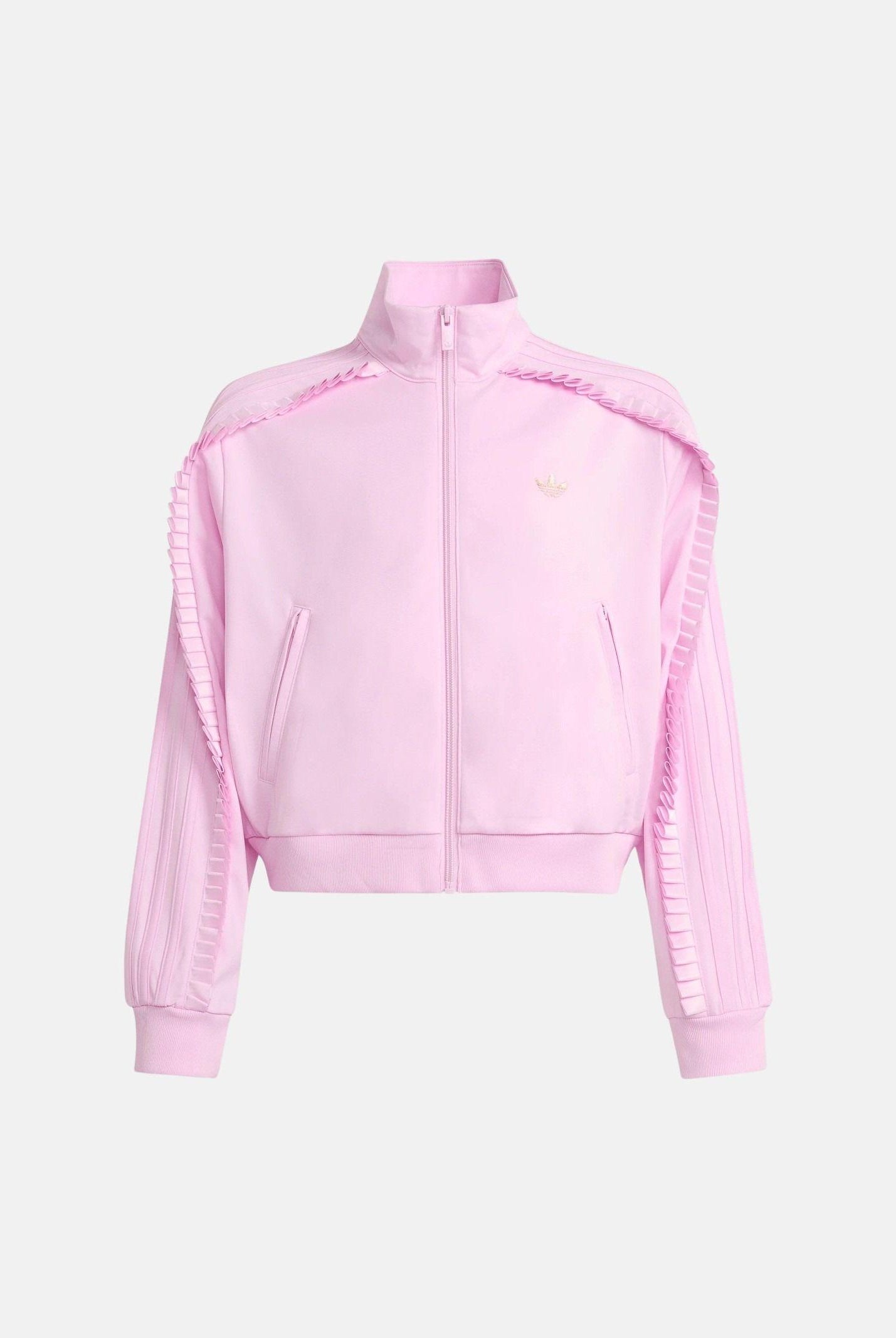 ADIDAS ORIGINALS felpa con zip Firebird Loose Short Track Top Orchid Fusion rosa bambina KR1366 . ADIDAS ORIGINALS