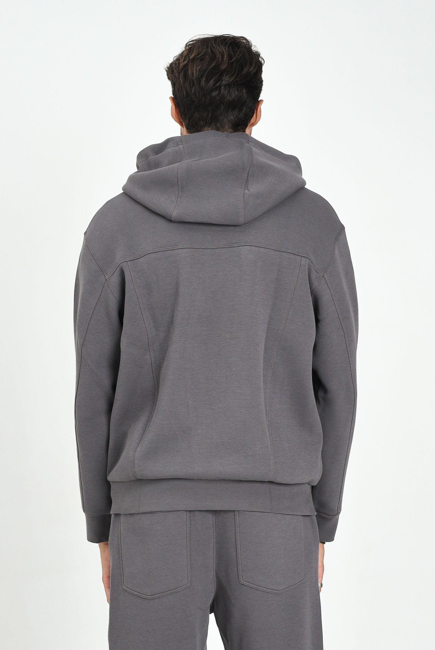 ARMANI EXCHANGE Felpa con zip grigia da uomo XM000967AF16222 U8107 ARMANI EXCHANGE