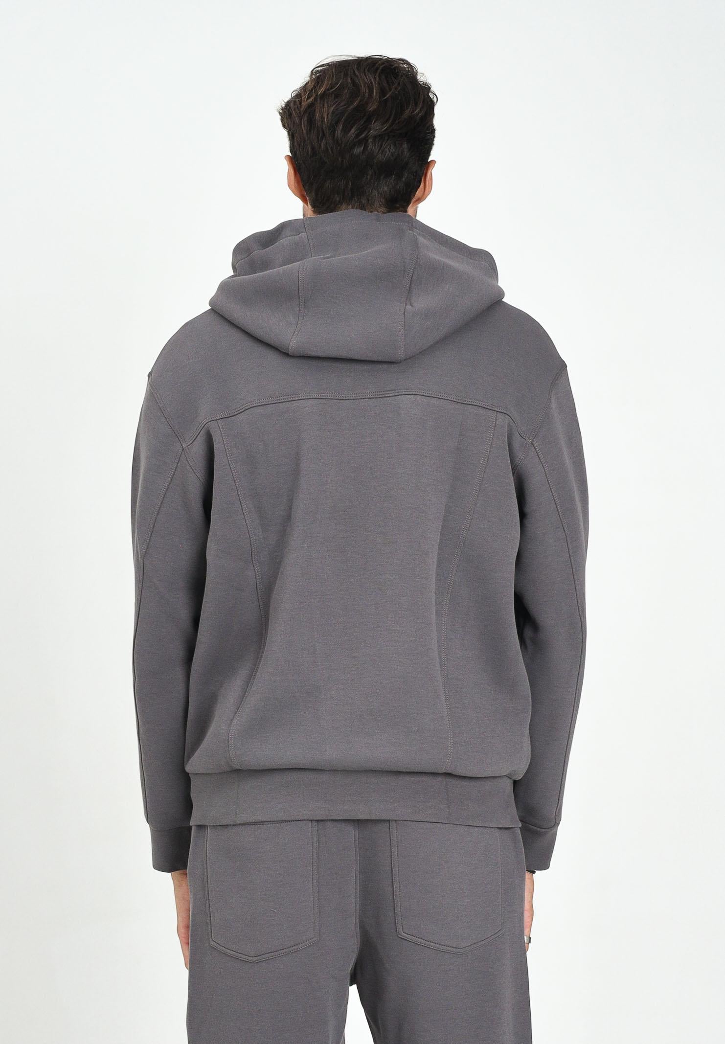 ARMANI EXCHANGE Felpa con zip grigia da uomo XM000967AF16222 U8107 ARMANI EXCHANGE