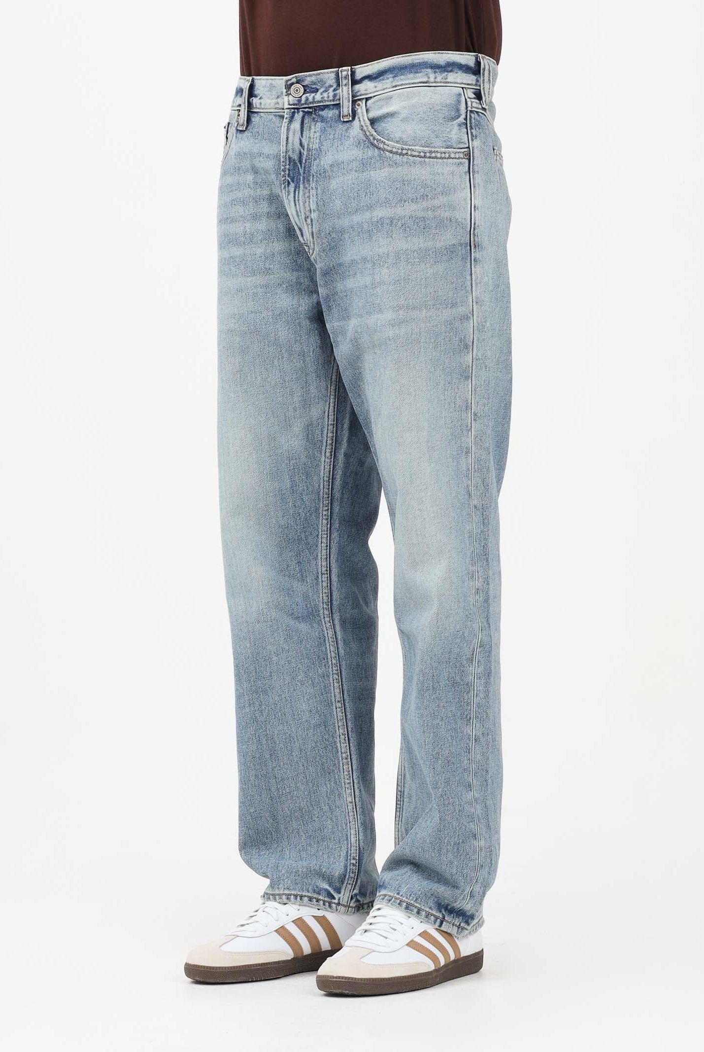 CALVIN KLEIN JEANS Jeans 90's Straight in denim chiaro da uomo LV04RE719G3XK . CALVIN KLEIN JEANS