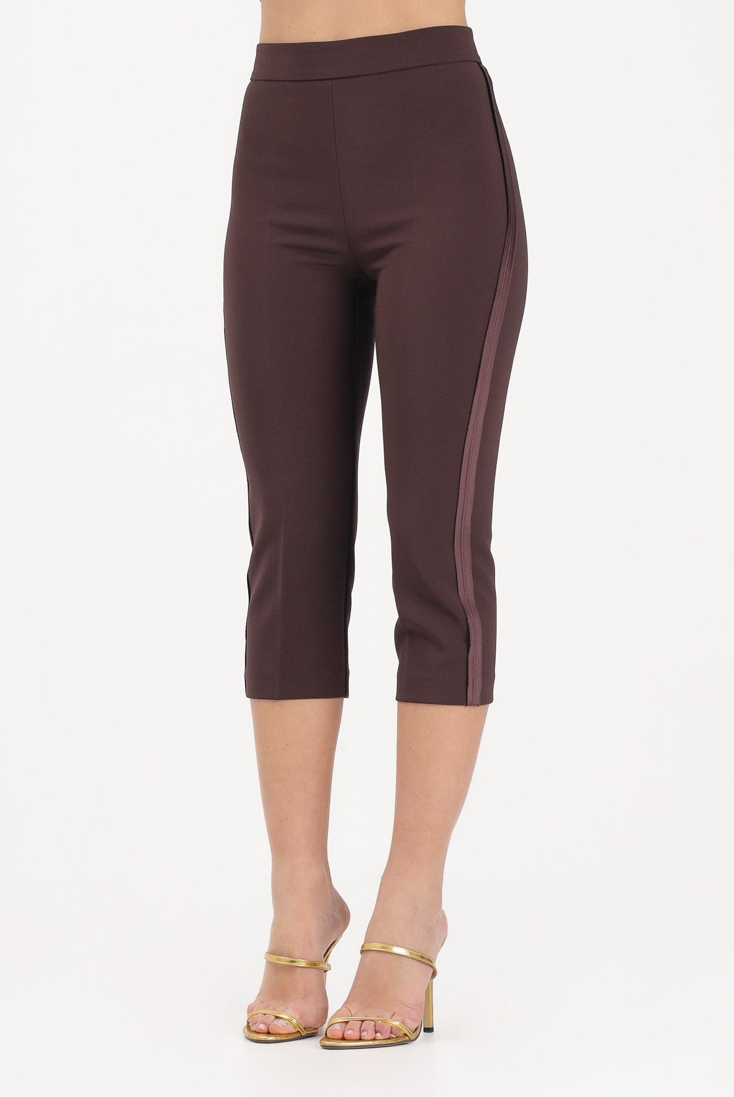 ELISABETTA FRANCHI Pantalone Capri marrone da donna PA19063E2 644 ELISABETTA FRANCHI