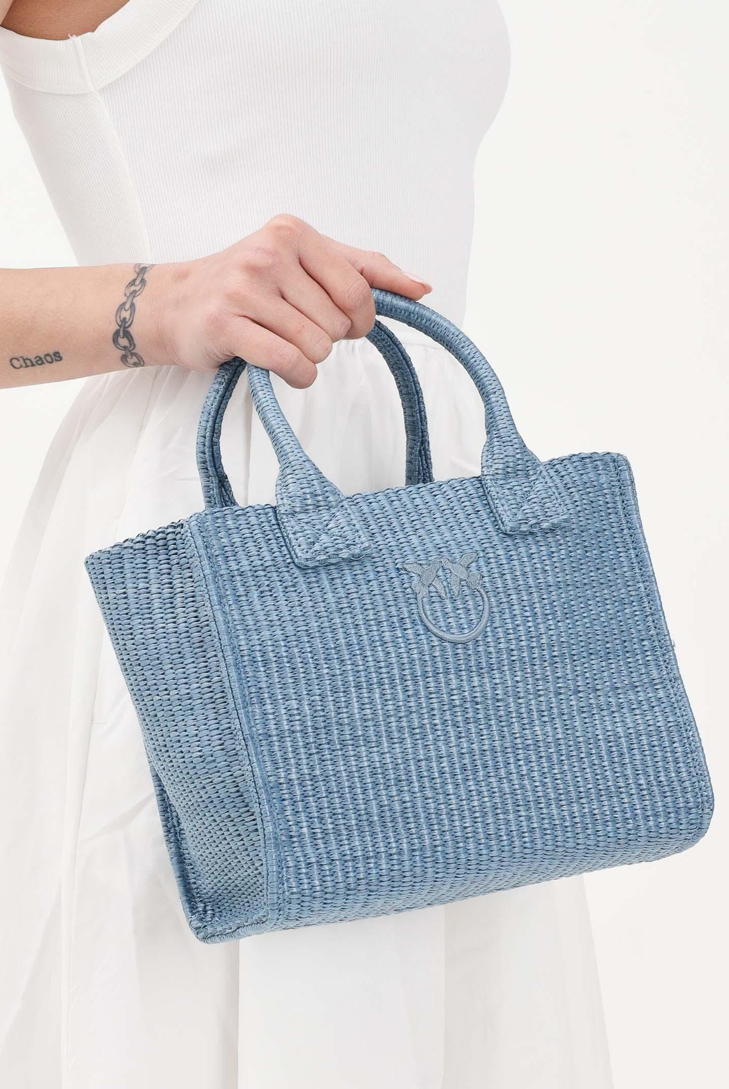 PINKO Borsa a mano Beach azzurra da donna 106832A39Y E5Y PINKO