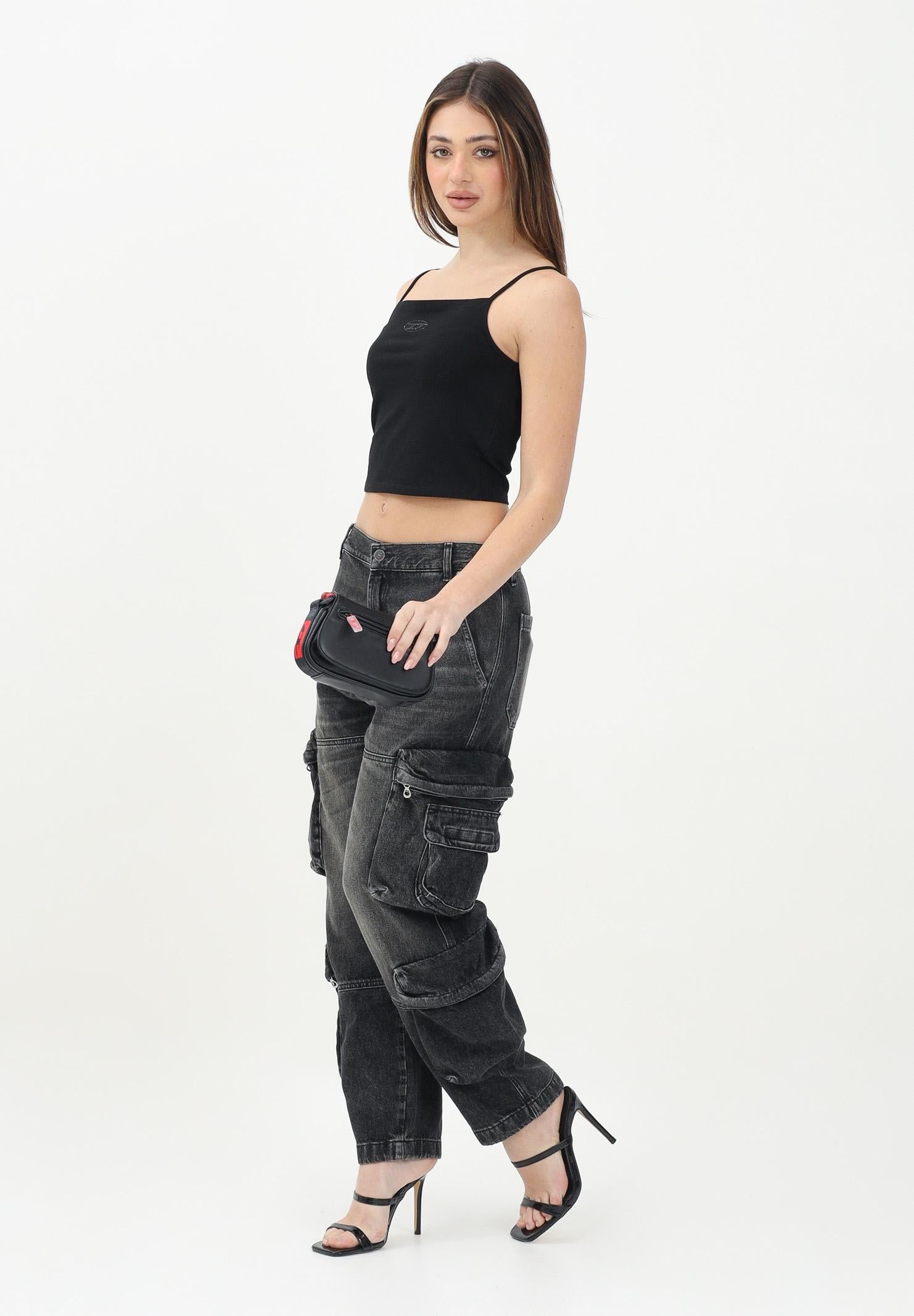DIESEL Jeans cargo Dfish-Cargo-S-J in denim nero J02155KXBNE K02 DIESEL