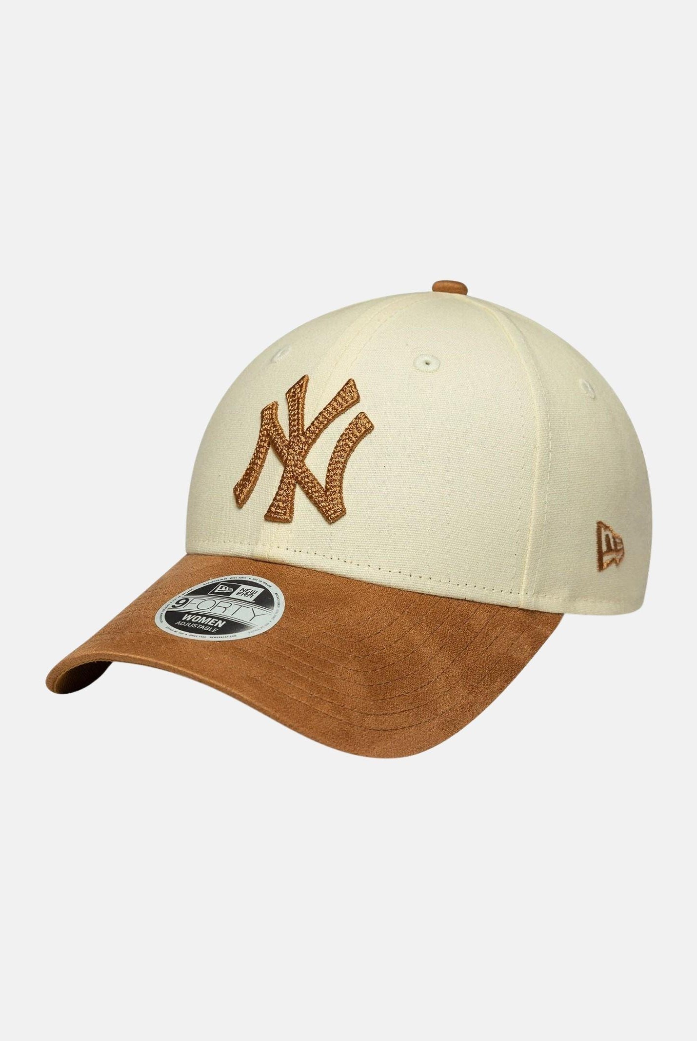 NEW ERA Cappello con visiera E-Frame New York Yankees 9Forty panna e cuoio per uomo e donna 60758960 NEW ERA