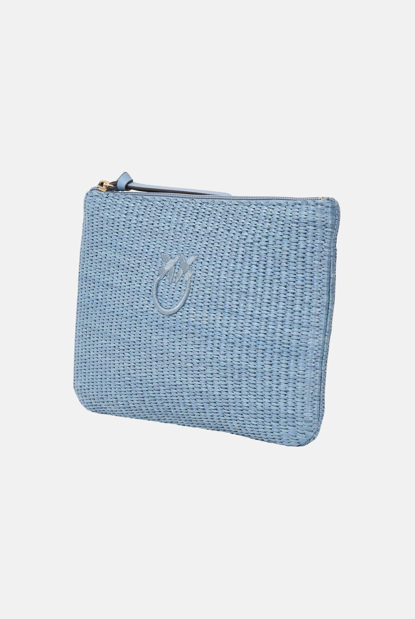 PINKO Pochette in rafia azzurra da donna 106763A39Y E5YQ PINKO