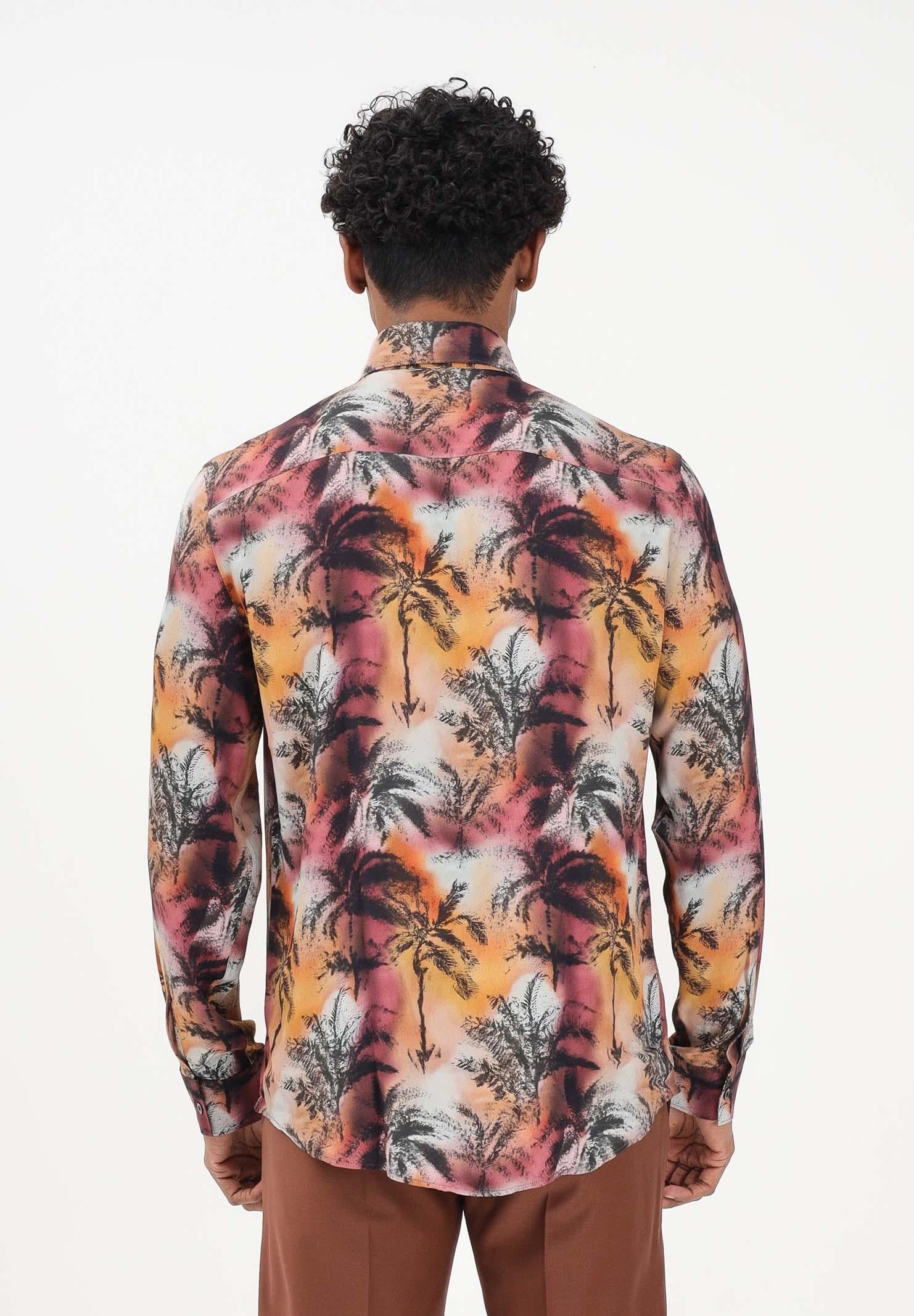 PATRIZIA PEPE Camicia a manica lunga multicolore da uomo con stampa tropicale 5C0310A093 FG80 PATRIZIA PEPE