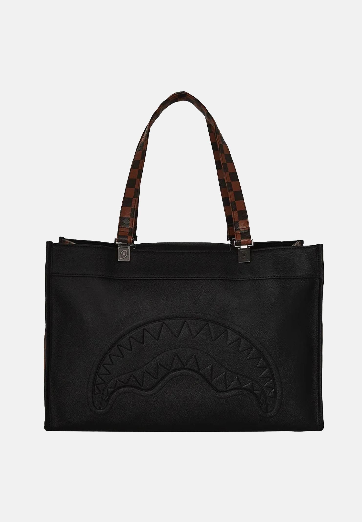 SPRAYGROUND Shopper Dose Of Check Deux Tortuga nera da donna 910T8020NSZ SPRAYGROUND