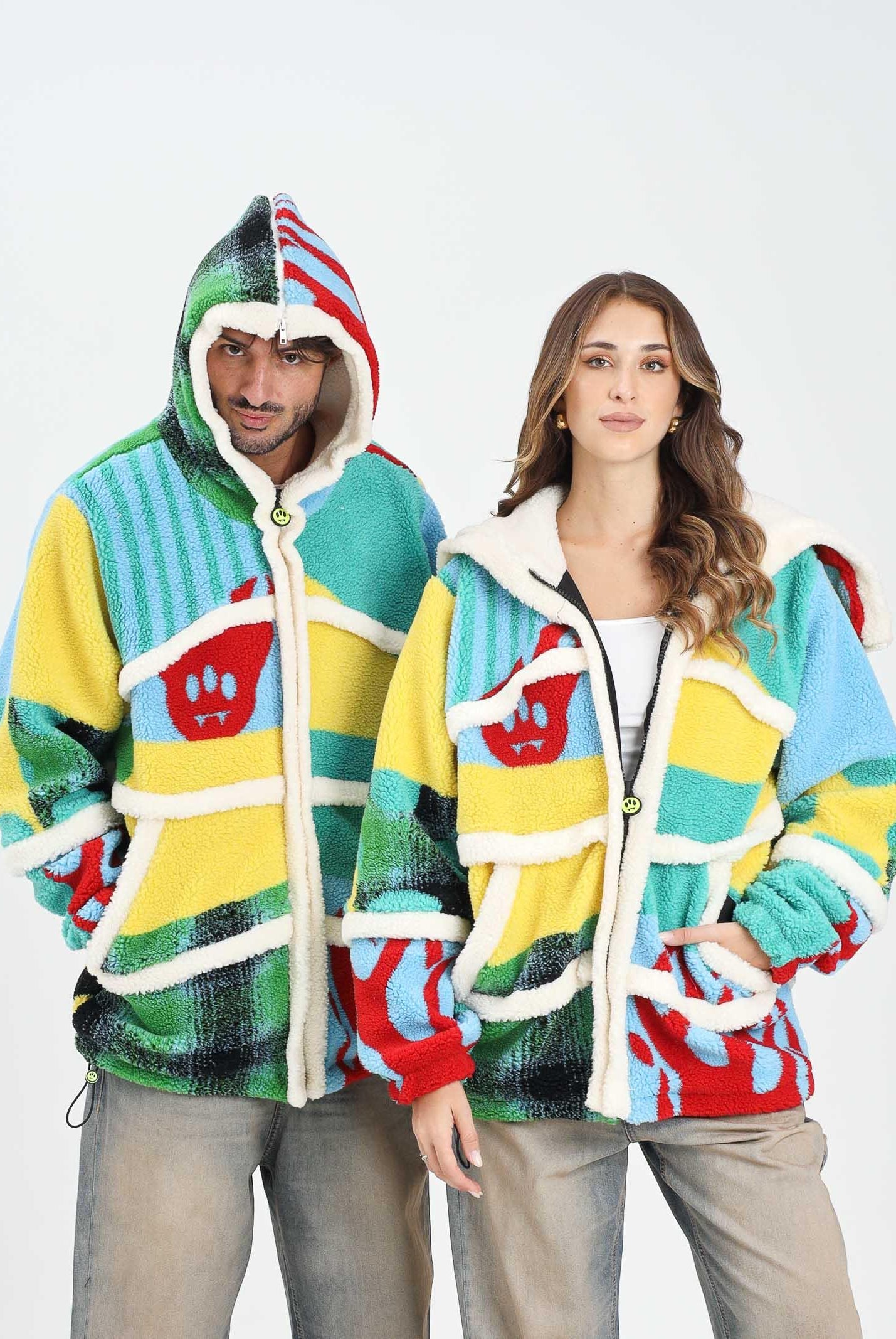 BARROW Giubbotto in pile multicolore per uomo e donna F5BWUAJK119 140 BARROW