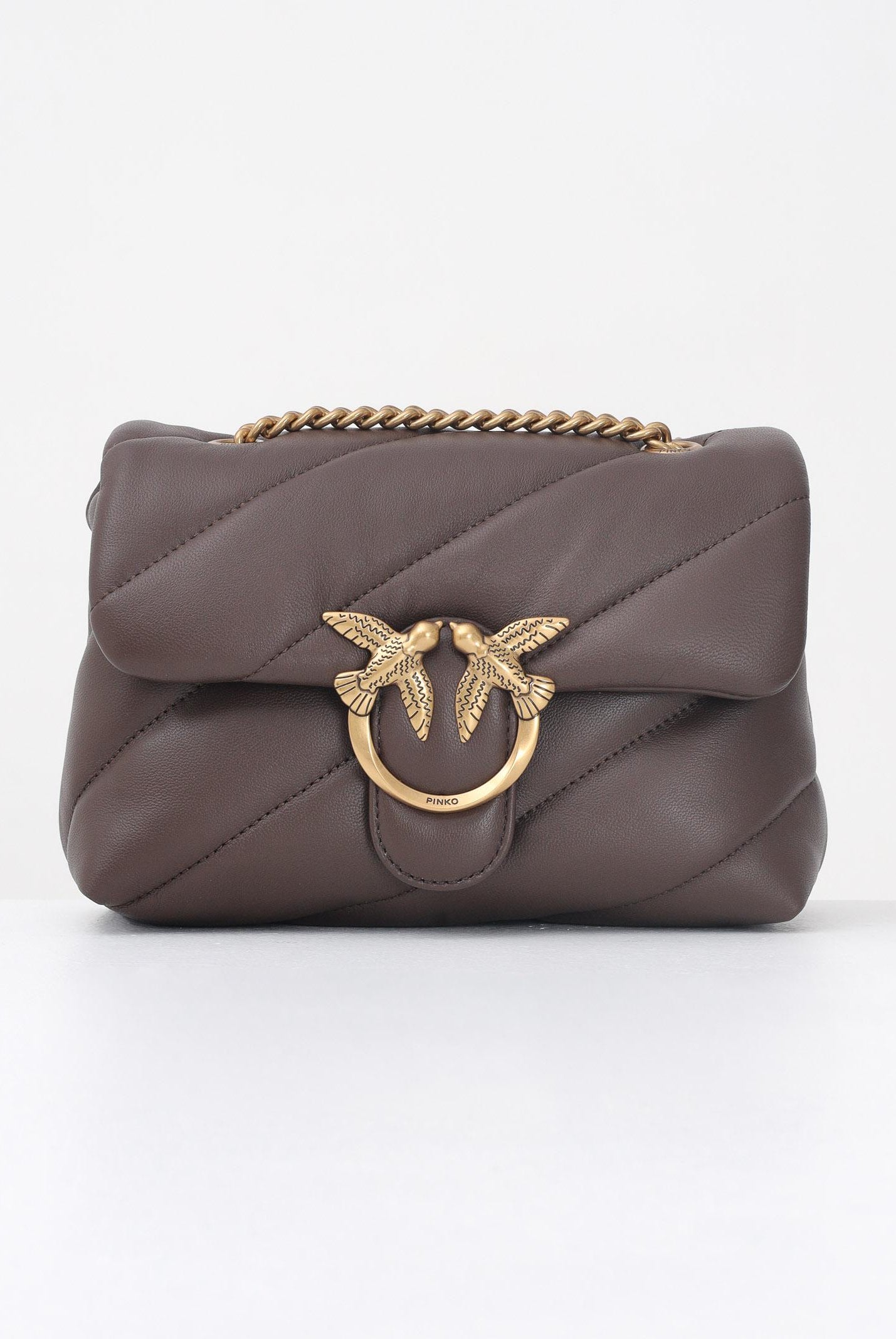 PINKO Borsa a tracolla Mini Love Bag Puff marrone da donna 100039A0F2 L74Q PINKO