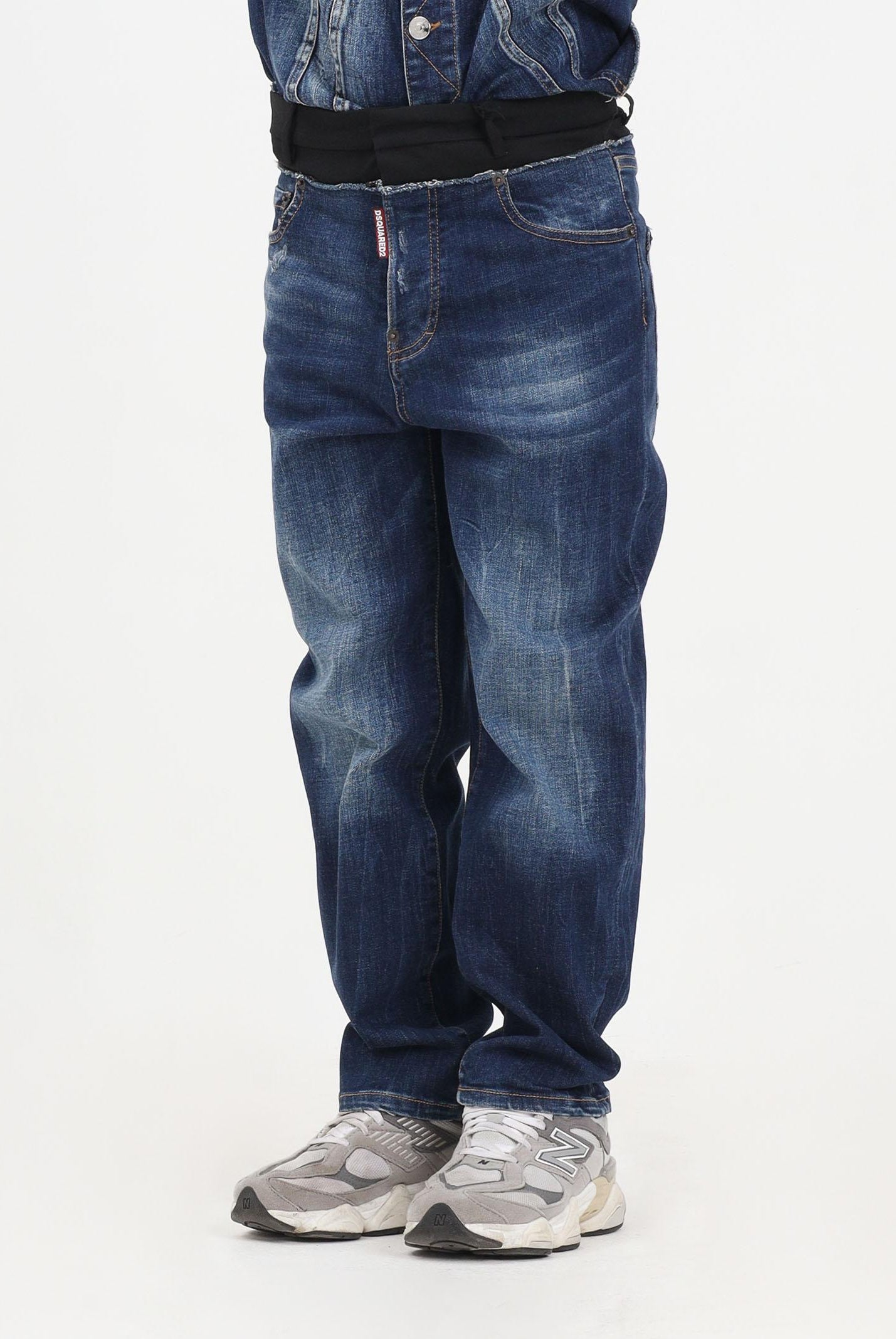 DSQUARED2 Jeans double-fabric in denim blu per donna, ragazzi e bambini DQ3036D0AEZ DQ01 DSQUARED2