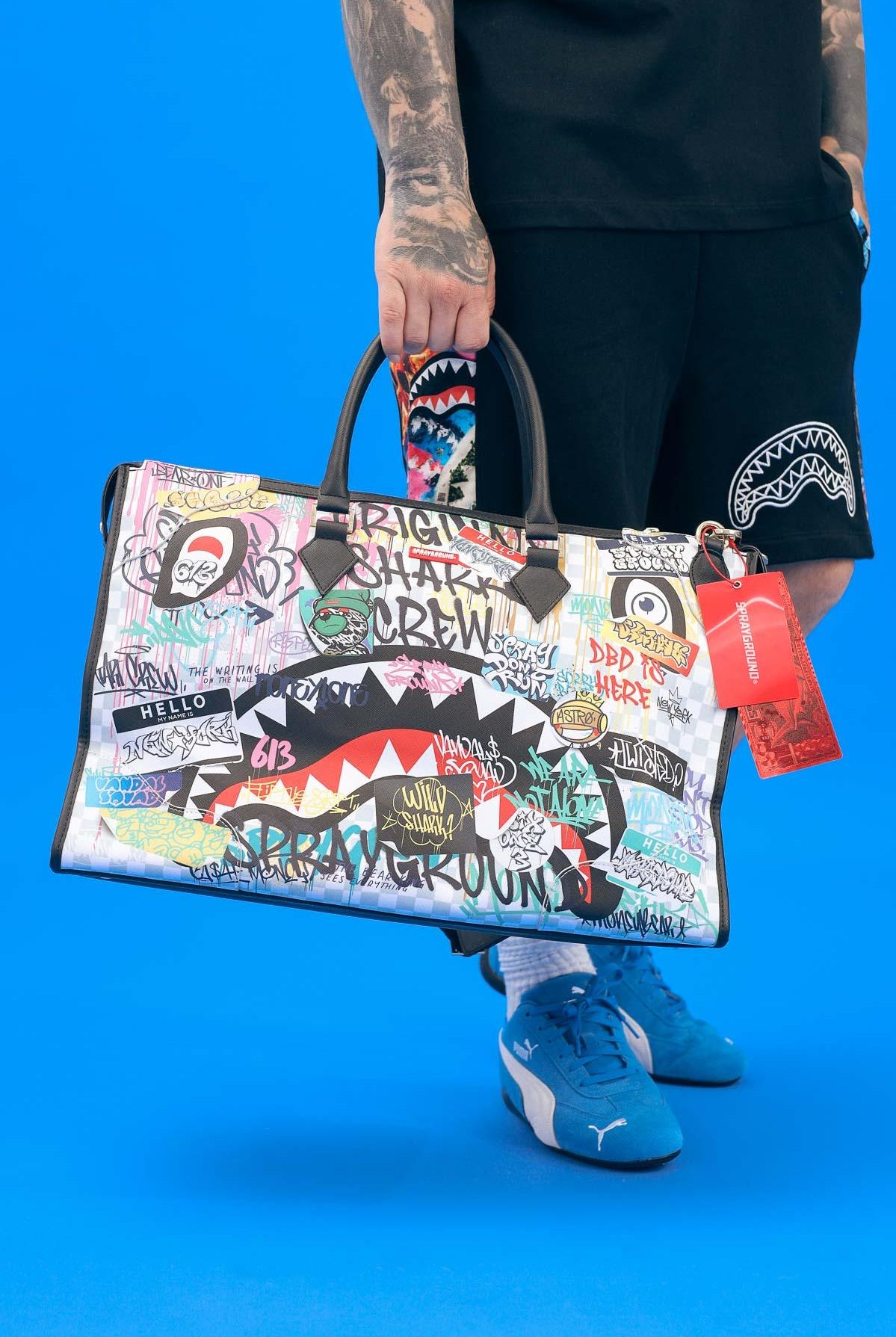 Shopper THE RIZZ CREAM PYRAMID DUFFLE bianca da donna 910D6601NSZ . SPRAYGROUND