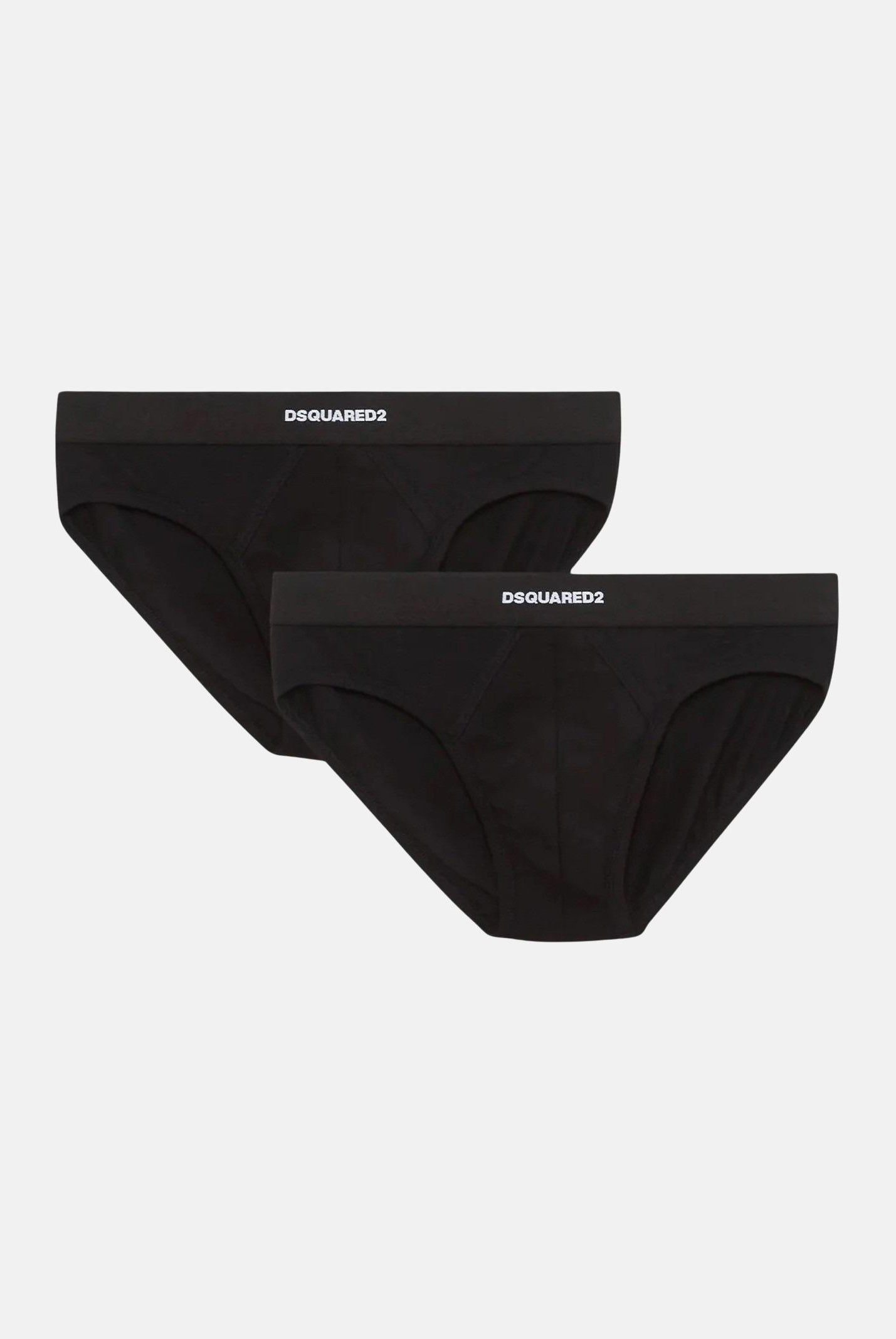 DSQUARED2 Slip (2pz) neri da uomo con fascia elastica logata DCX200070 001 DSQUARED2