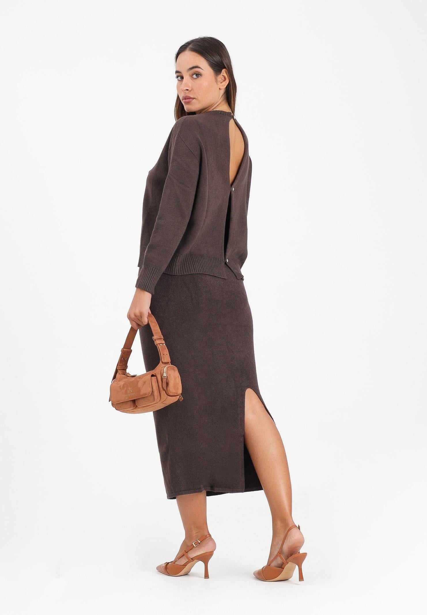 VICOLO Gonna midi marrone da donna 77060F FU691 VICOLO