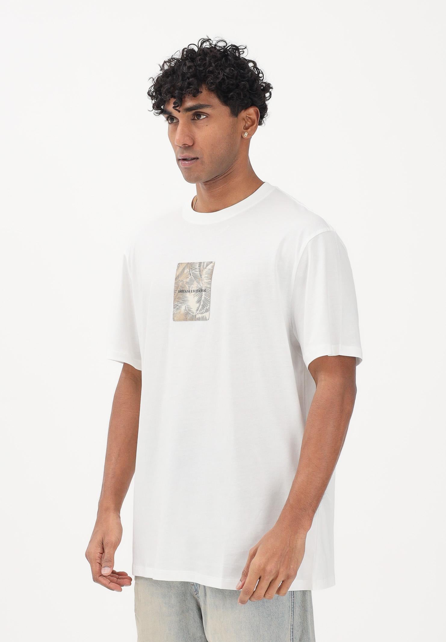 ARMANI EXCHANGE T-shirt a manica corta bianca da uomo con stampa XM002501AF10356 U0009 ARMANI EXCHANGE
