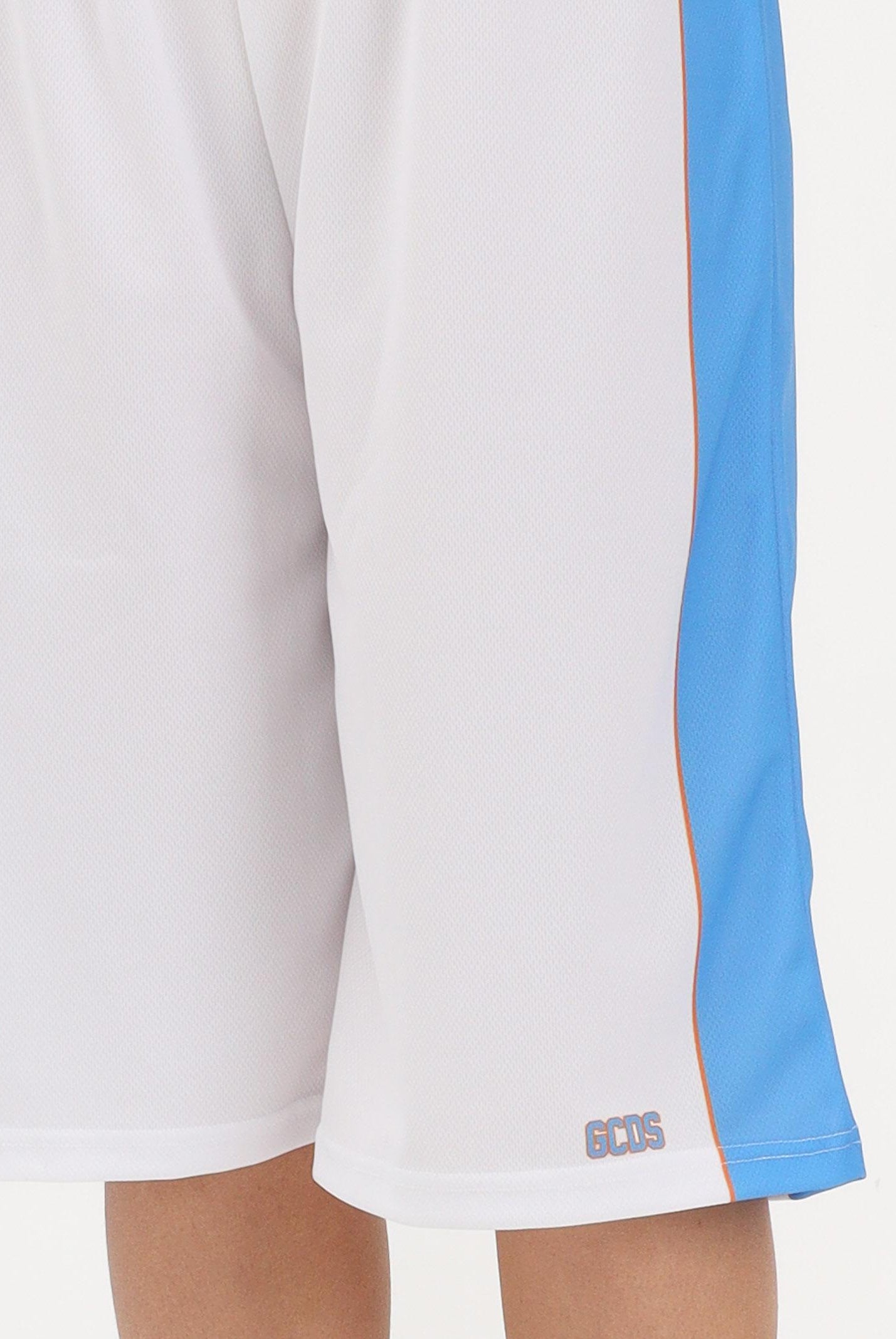 GCDS Shorts bianco per donna, ragazzi e bambini con logo C1BJQL710J338 100E GCDS
