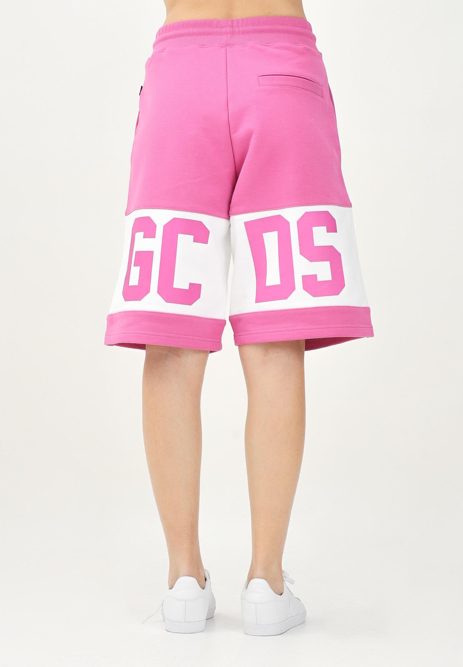 GCDS Shorts sportivo fucsia per uomo e donna con logo Z0MLQL228F004 575A GCDS