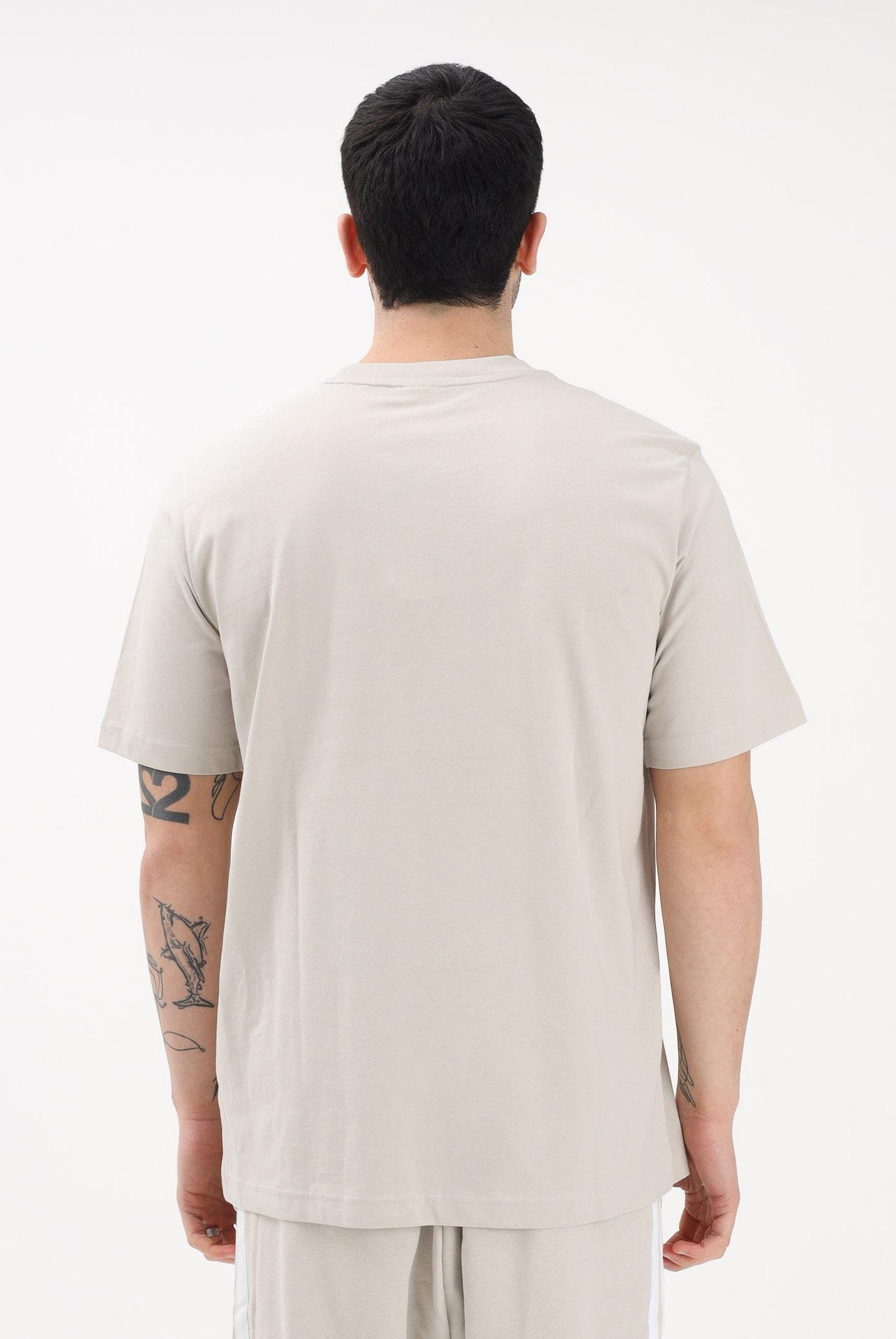 ADIDAS PERFORMANCE T-shirt a manica corta Essentials Big Logo beige da uomo JE8933 . ADIDAS PERFORMANCE