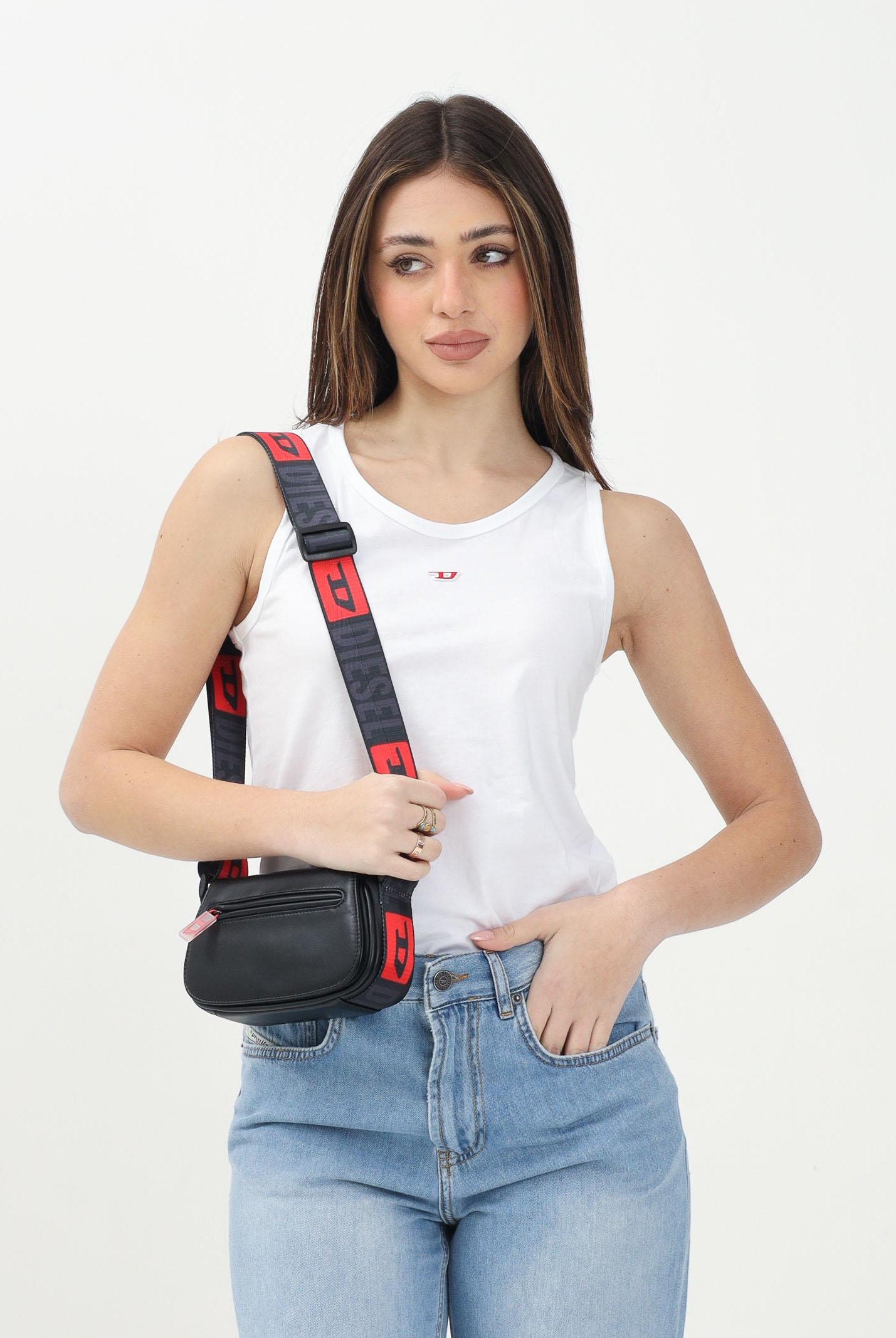 DIESEL Canotta Taspyrd bianca per donna, ragazze e bambine J022380GRAI K100 DIESEL