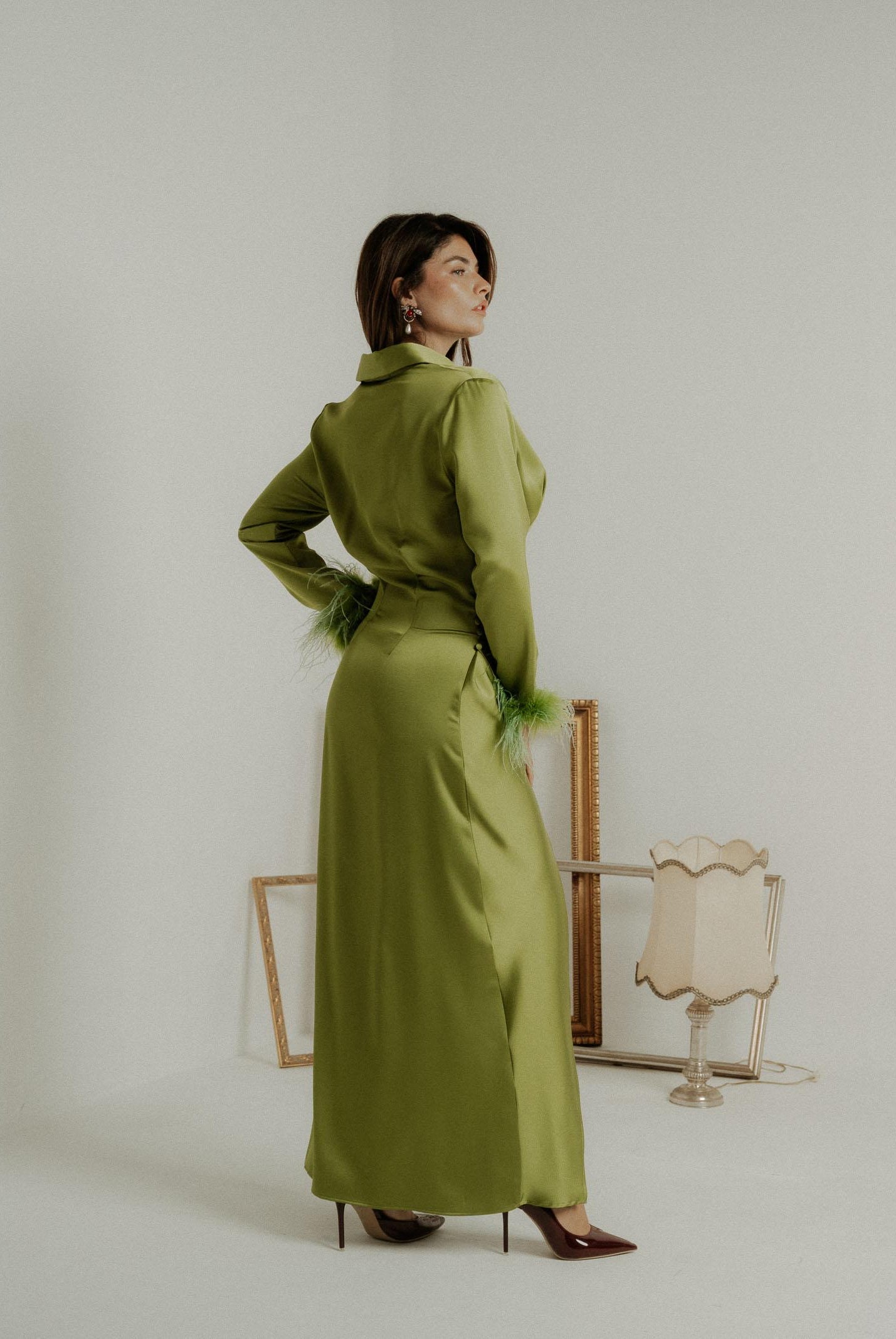 SANTAS Abito lungo DIVINE verde da donna PV2614 VE SANTAS
