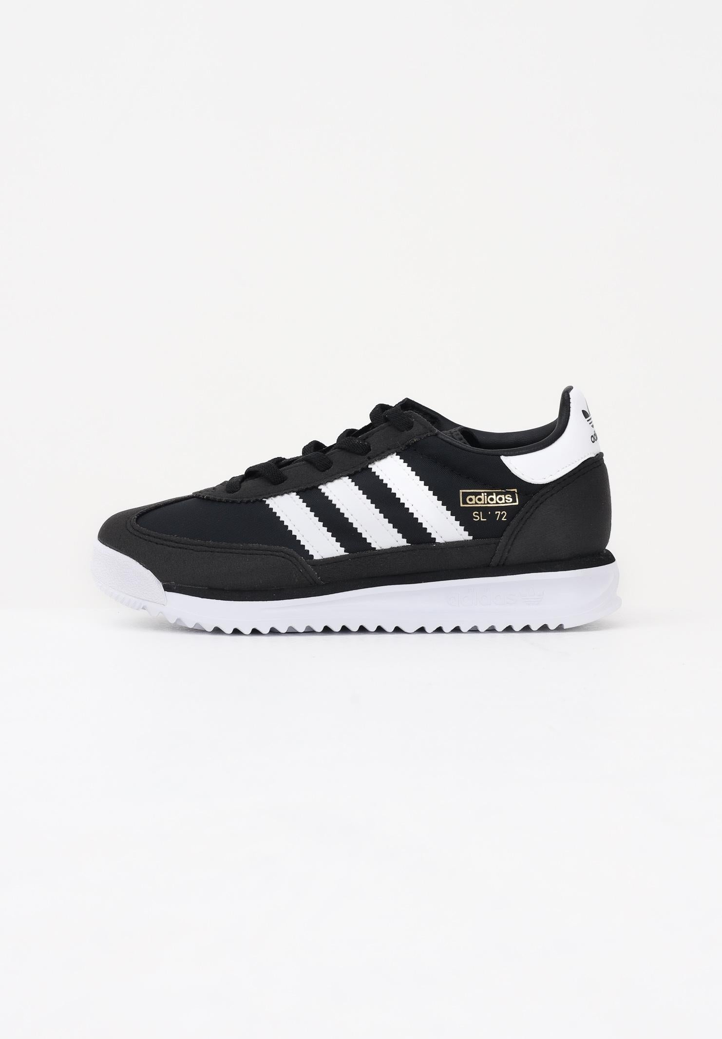 ADIDAS ORIGINALS Sneakers SL 72 RS Elastic Laces nere per bambino e bambina IH2982 . ADIDAS ORIGINALS