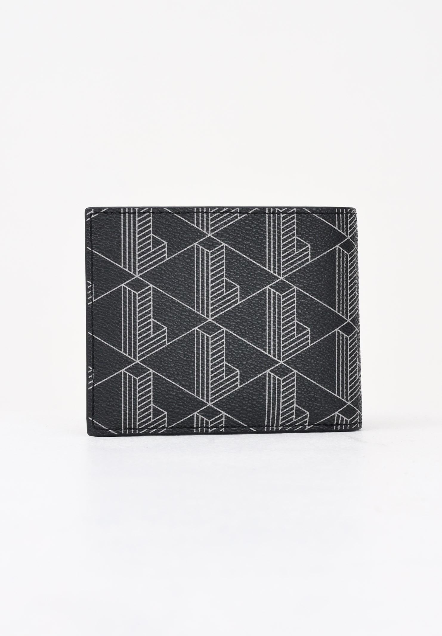 LACOSTE Portafogli The Blend Monogram nero da uomo NH4844 H45 LACOSTE