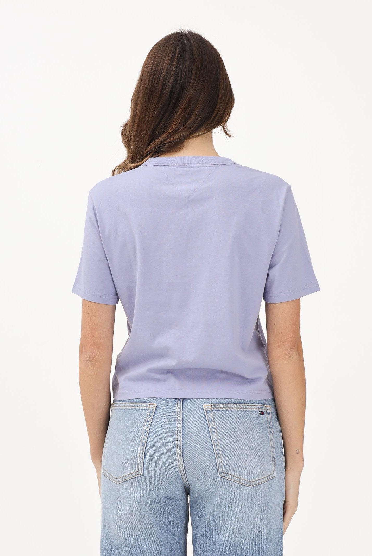 TOMMY JEANS T-shirt a manica corta Boxy Badge lilla da donna DW0DW22202 C5U TOMMY JEANS