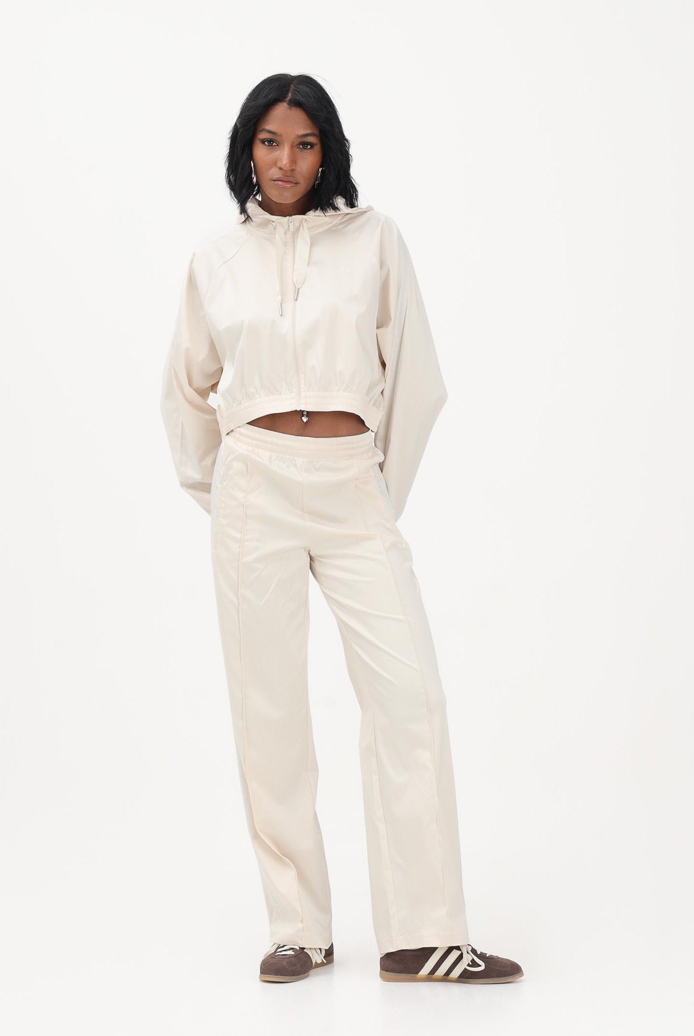 ADIDAS ORIGINALS Pantalone sportivo PEARL FIREBIRD LOOSE panna da donna KE3393 . ADIDAS ORIGINALS