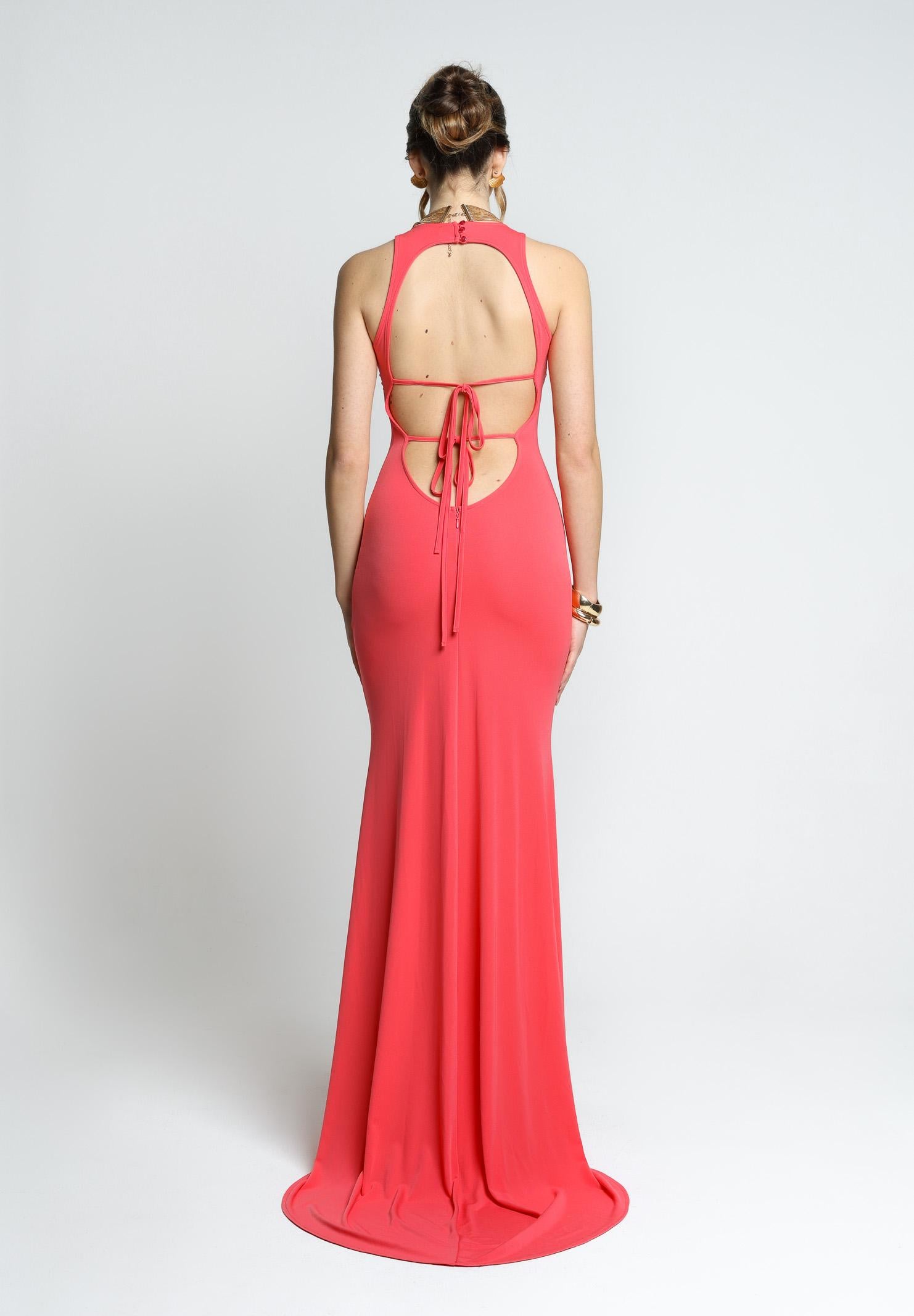 SANTAS Abito lungo BON BON corallo da donna PV25010 CORALLO SANTAS