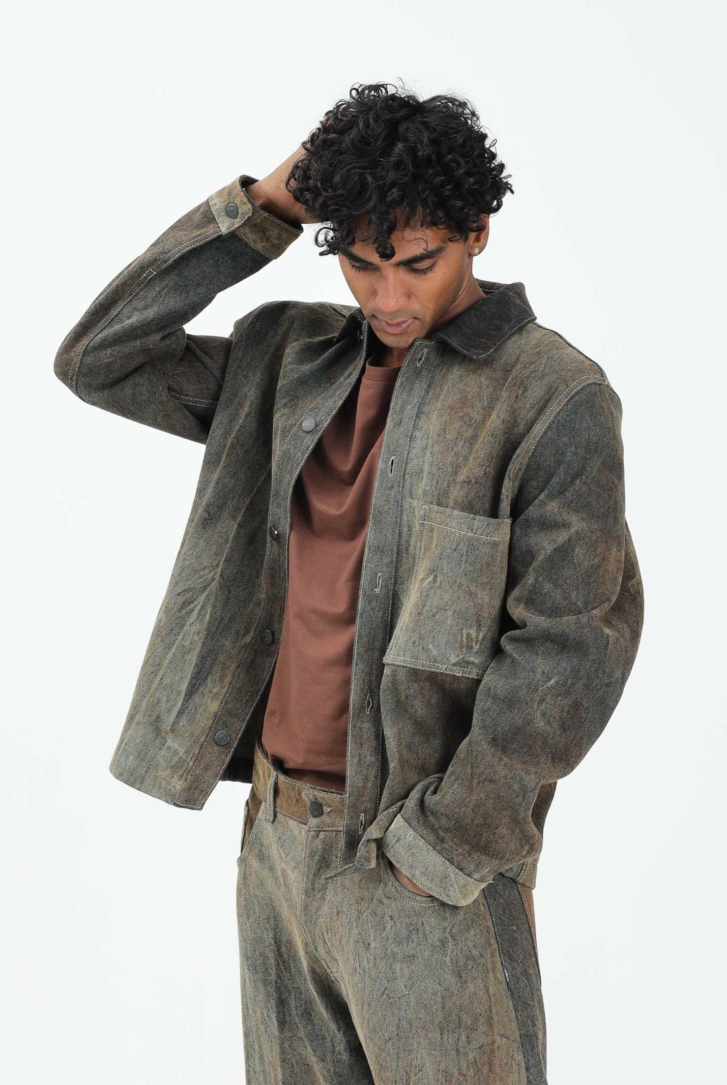 I'M BRIAN Camicia in denim vintage da uomo CA3457 0028 I'M BRIAN