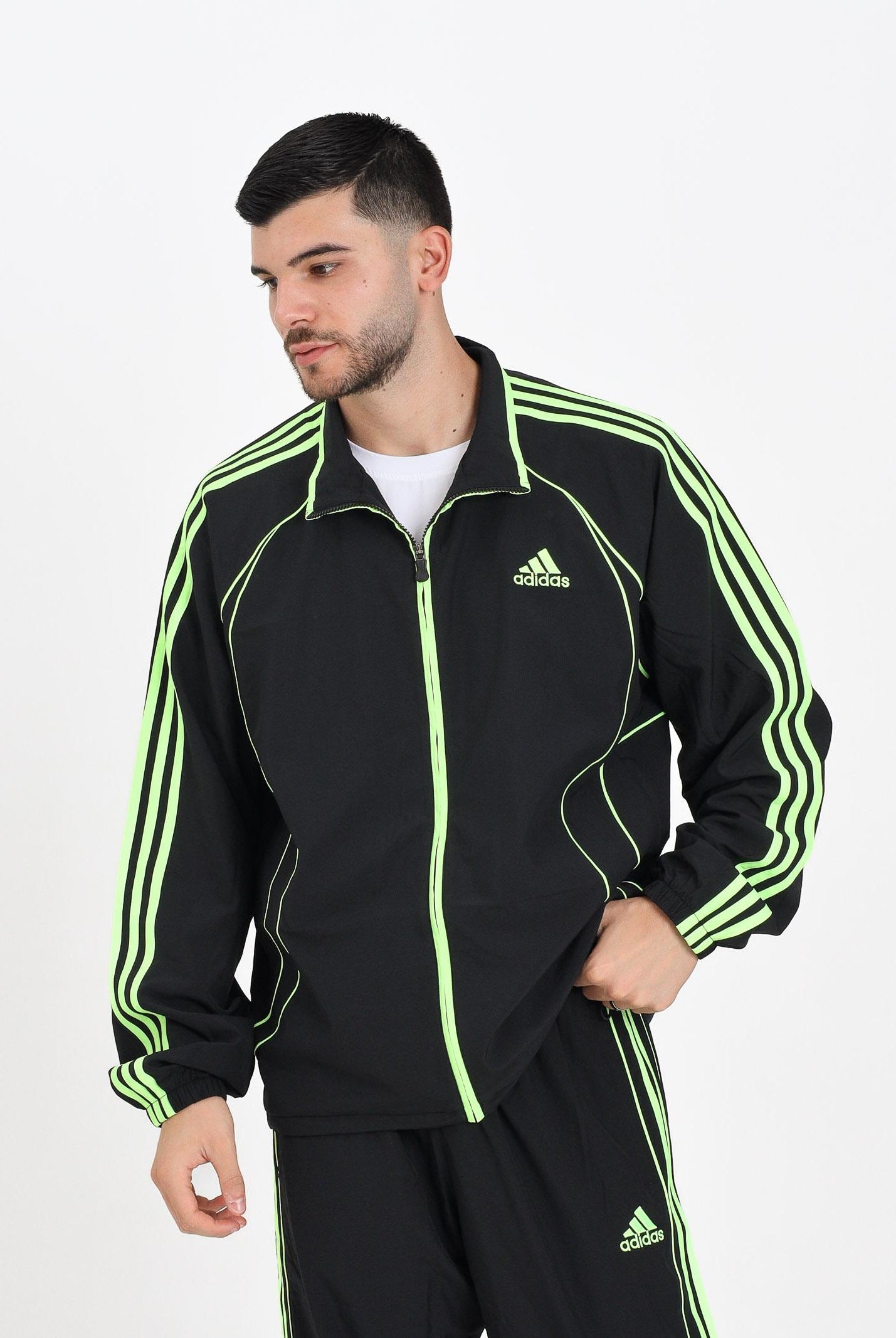 ADIDAS ORIGINALS Giacca a vento Teamgeist Adicolor nera da uomo JW5866 ADIDAS ORIGINALS