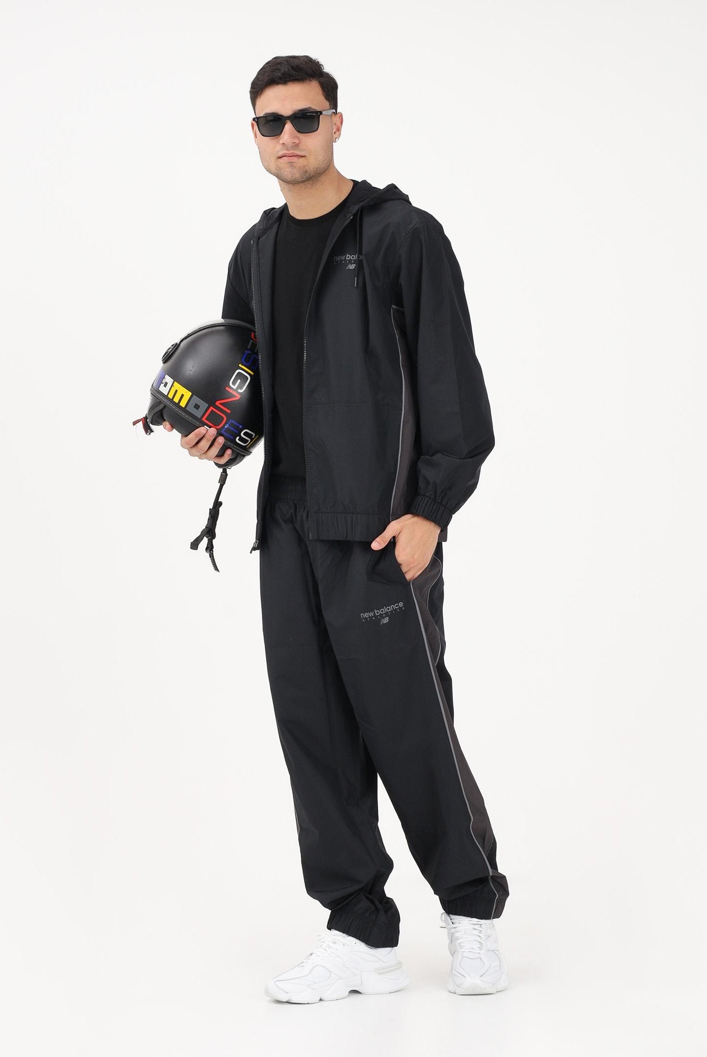 NEW BALANCE Pantalone sportivo Trackside nero da uomo MB61X76DBK . NEW BALANCE