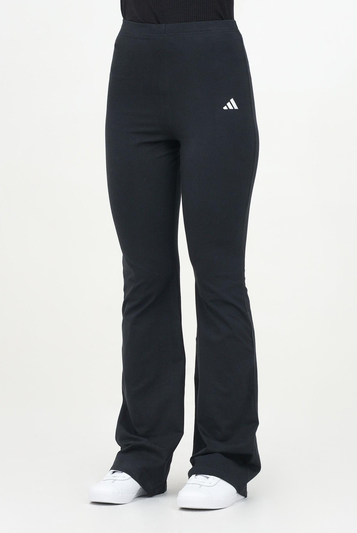 ADIDAS PERFORMANCE Leggings sportivo Essentials Small Logo Flared nero da donna JD9961 . ADIDAS PERFORMANCE