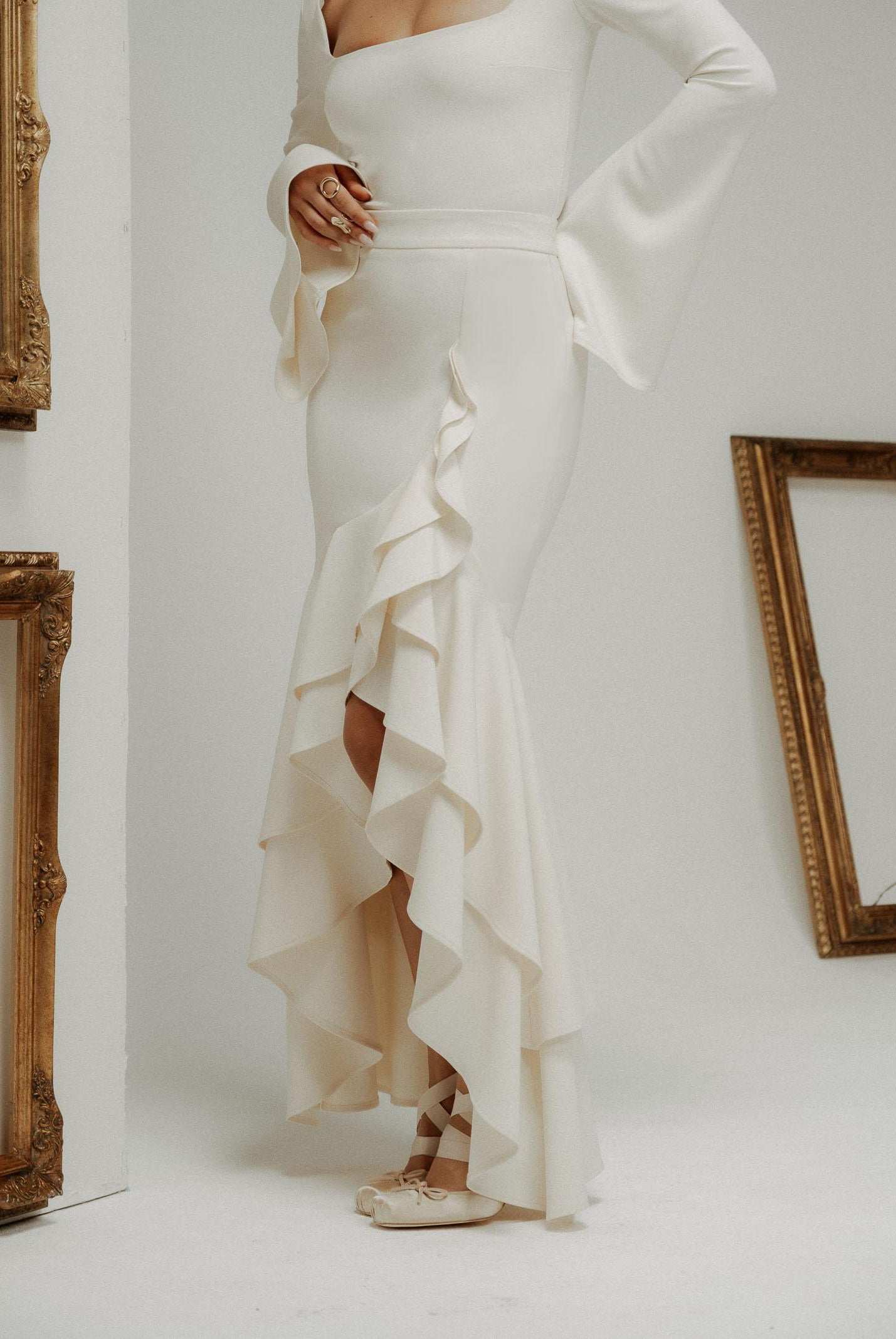 SANTAS Gonna lunga ÉLAN panna da donna PV2606 PA SANTAS