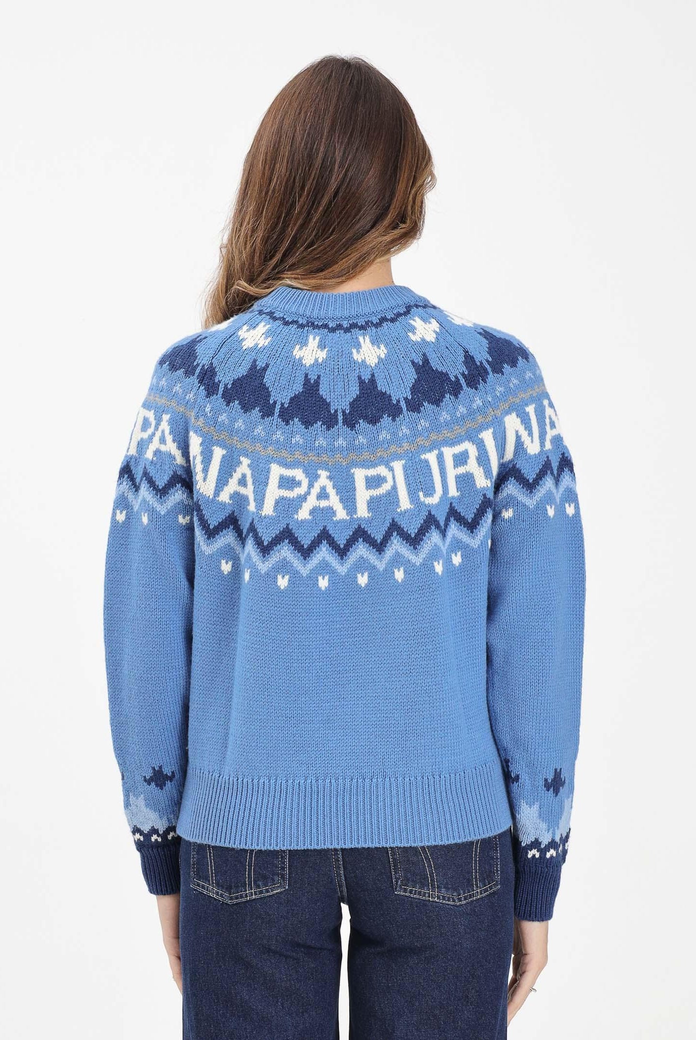 NAPAPIJRI Maglione girocollo D-UBAYE azzurro da donna NP0A892SB3E1 . NAPAPIJRI