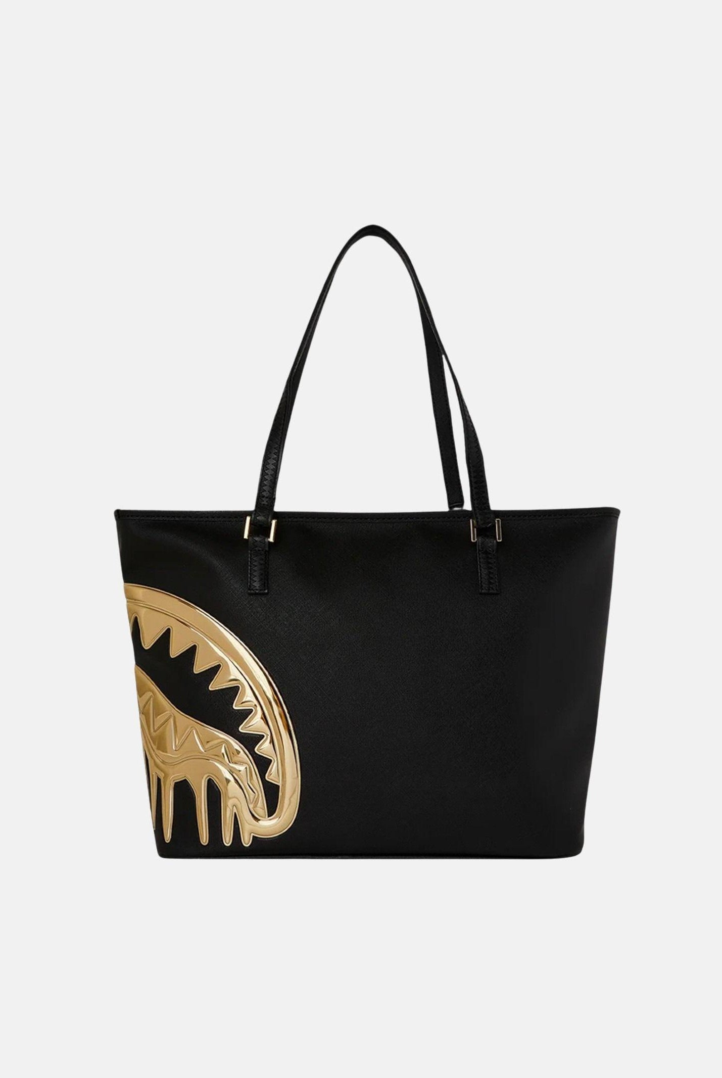SPRAYGROUND Shopper GOLD AND DANGEROUS TOTE nera e oro da donna 910T8354NSZ . SPRAYGROUND