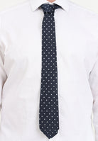 LANVIN Cravatta blu da uomo con fantasia a pois 1303 5 LANVIN 