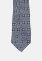LANVIN Cravatta blu da uomo in faille di seta a micro fiorellini 2106/1C . LANVIN 