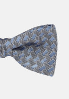LANVIN Papillon in seta azzurro da uomo con micro monogramma L 2156/1P . LANVIN 