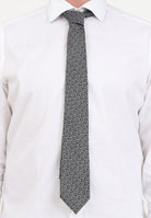 LANVIN Cravatta grigia da uomo con fantasia astratta <BR/> 3121 4 LANVIN 