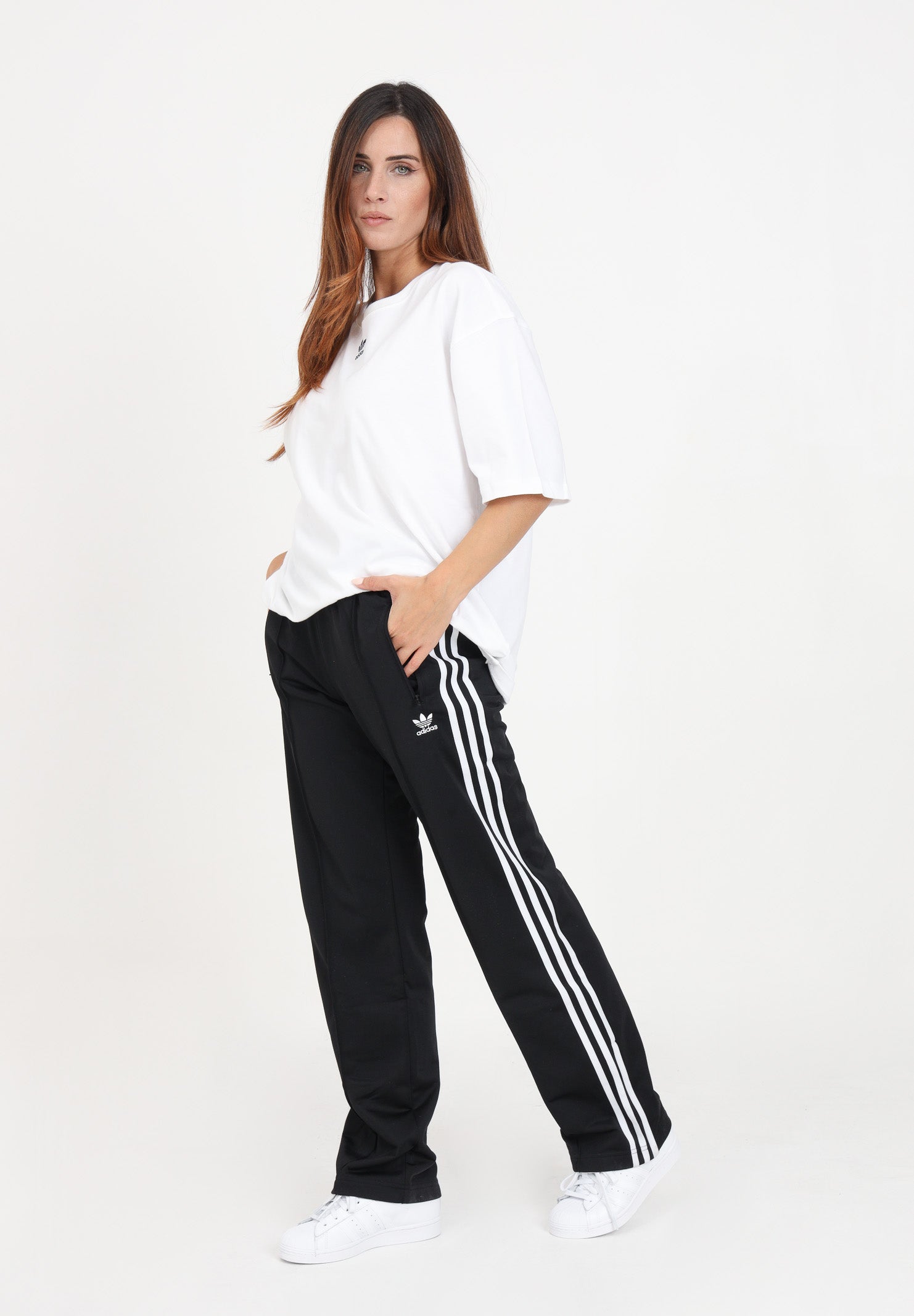 Pantalone sportivo Adicolor Classics Firebird nero da donna IL8763 . ADIDAS ORIGINALS 