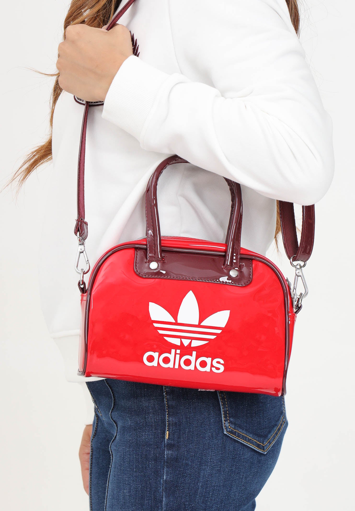 Borsa da bowling adidas Adicolor rossa da donna JJ4277 . ADIDAS ORIGINALS 