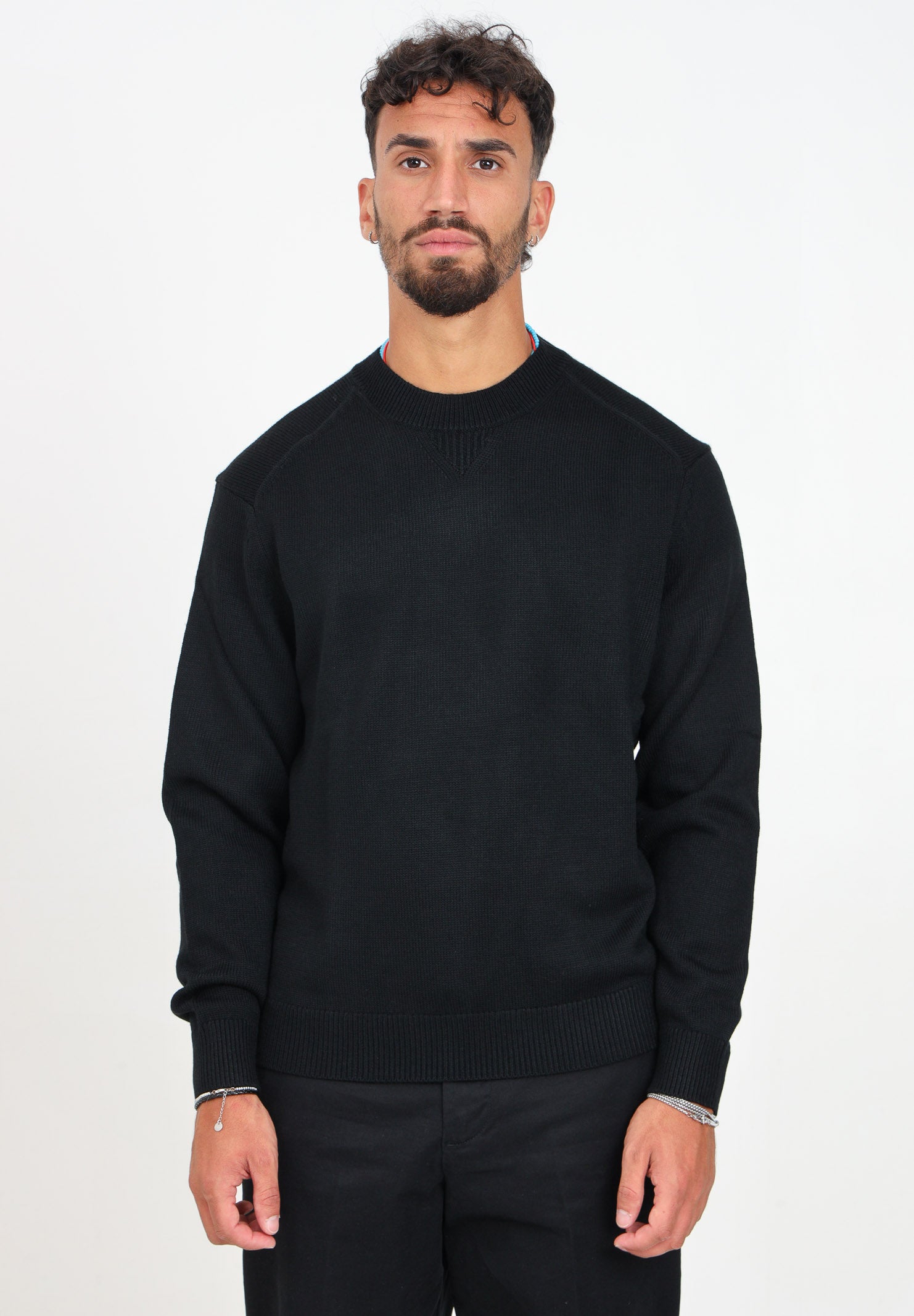 Maglioncino girocollo nero da uomo 6DZM1FZM1LZ 1200 ARMANI EXCHANGE 