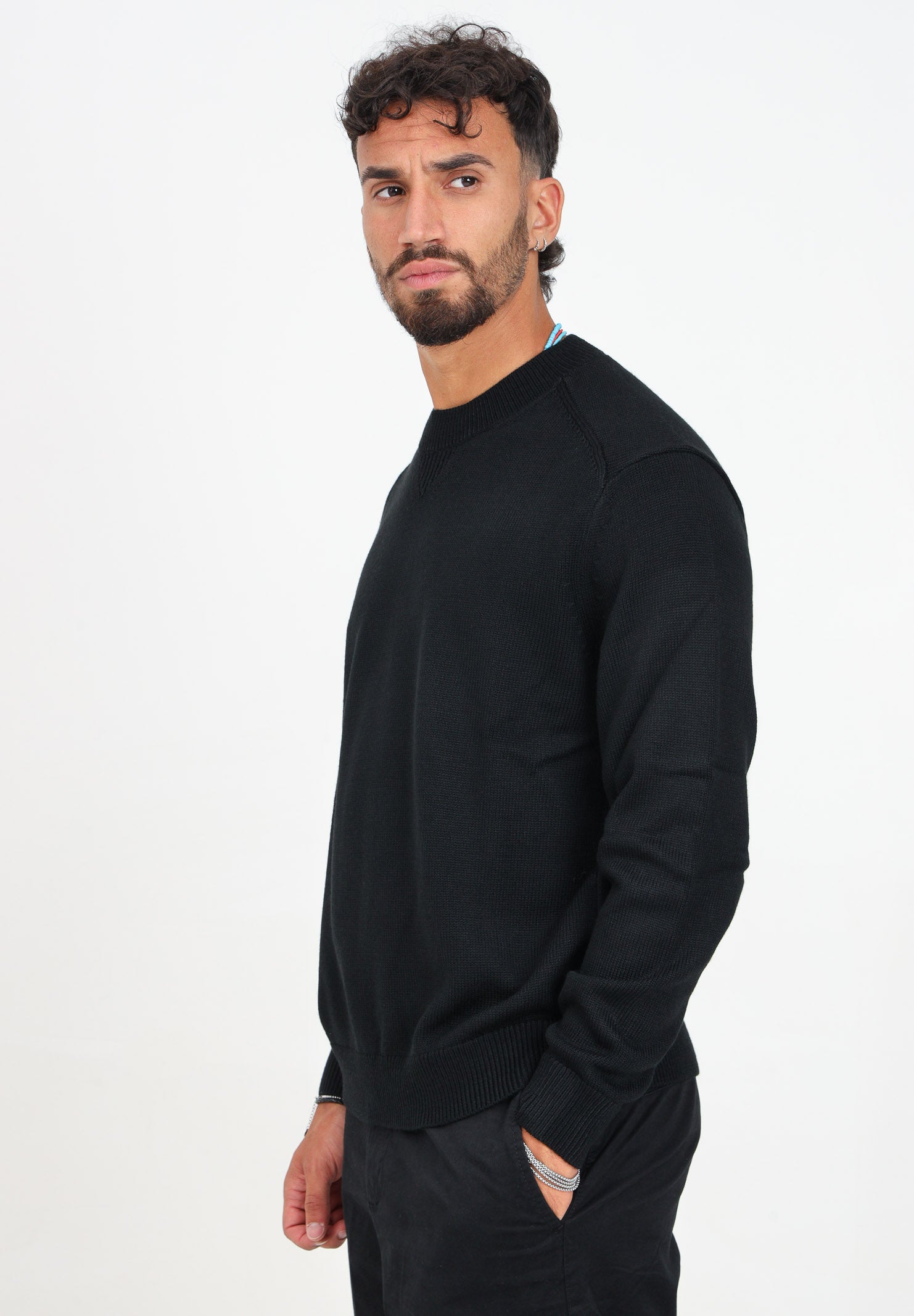 Maglioncino girocollo nero da uomo 6DZM1FZM1LZ 1200 ARMANI EXCHANGE 