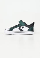 Sneakers Pro Blaze Easy-On bianche, nere e verdi da neonato A09333C . CONVERSE 