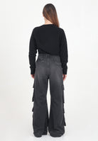 Jeans cargo nero per donna e bambina J01725KXBMM K02 DIESEL 